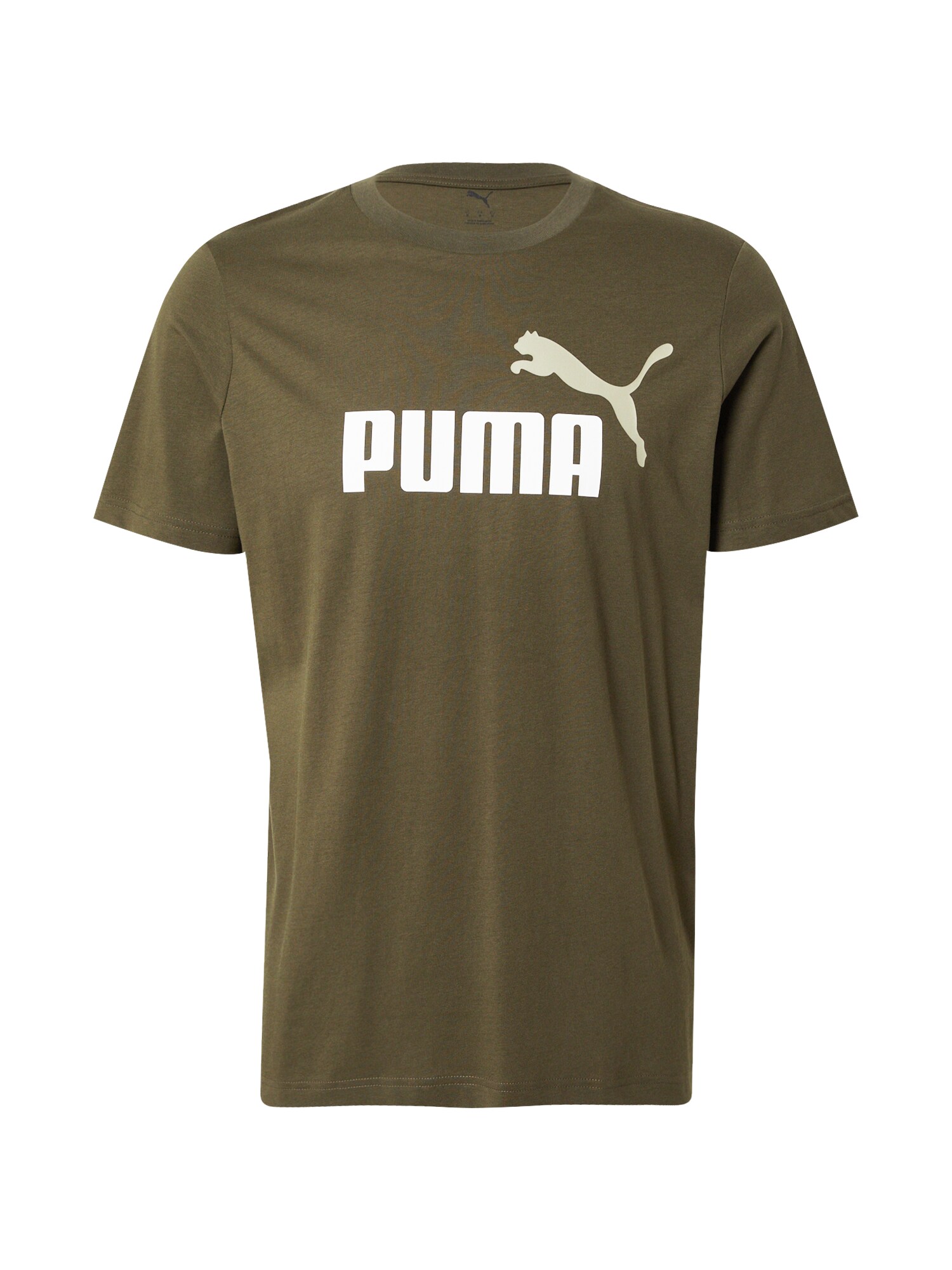 PUMA Póló 'Ess No.1'  khaki / fekete / fehér akciós termékkép 1