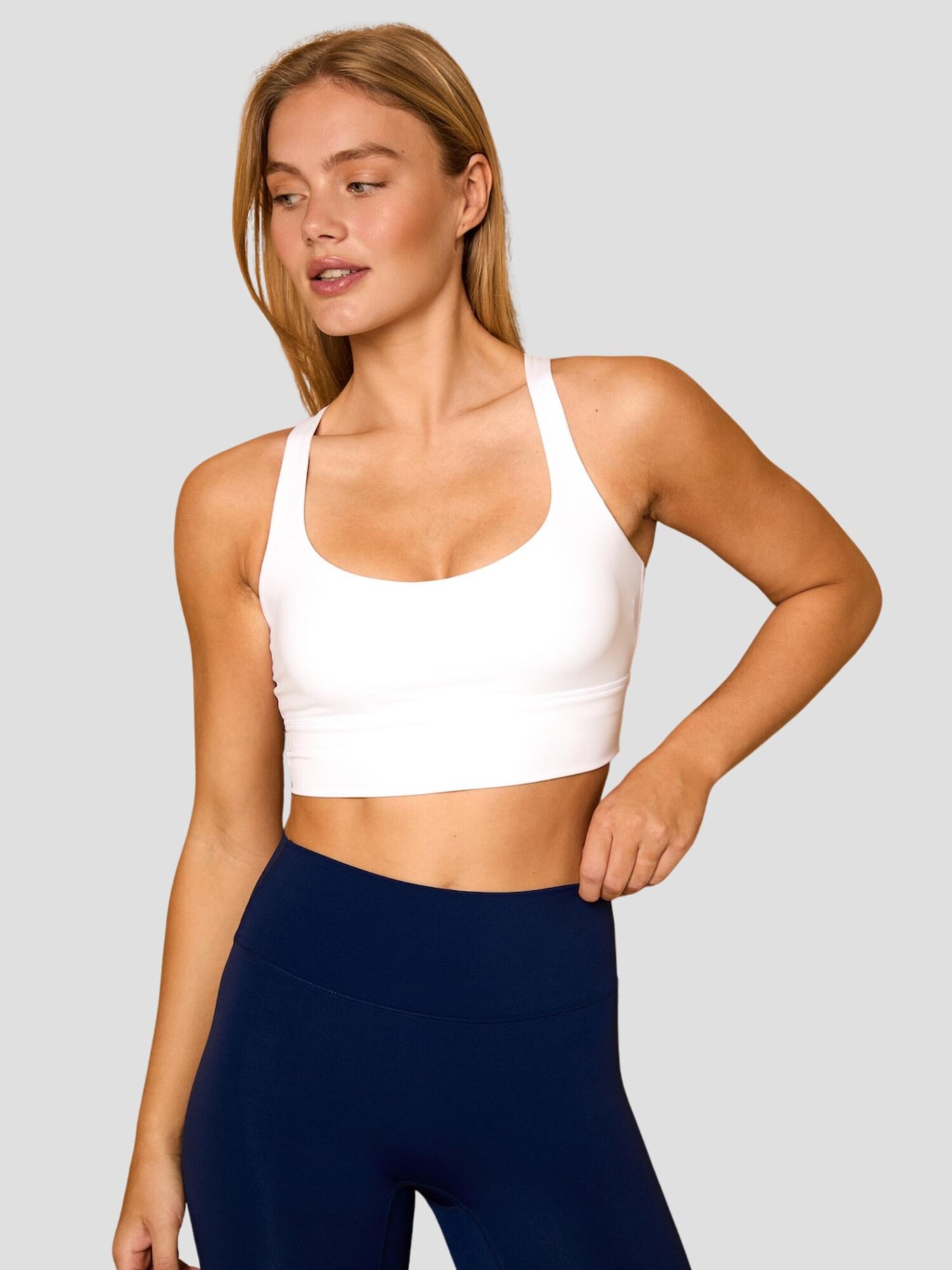 YO-GAYA Sportski grudnjak 'Cross Back Bra' bijela