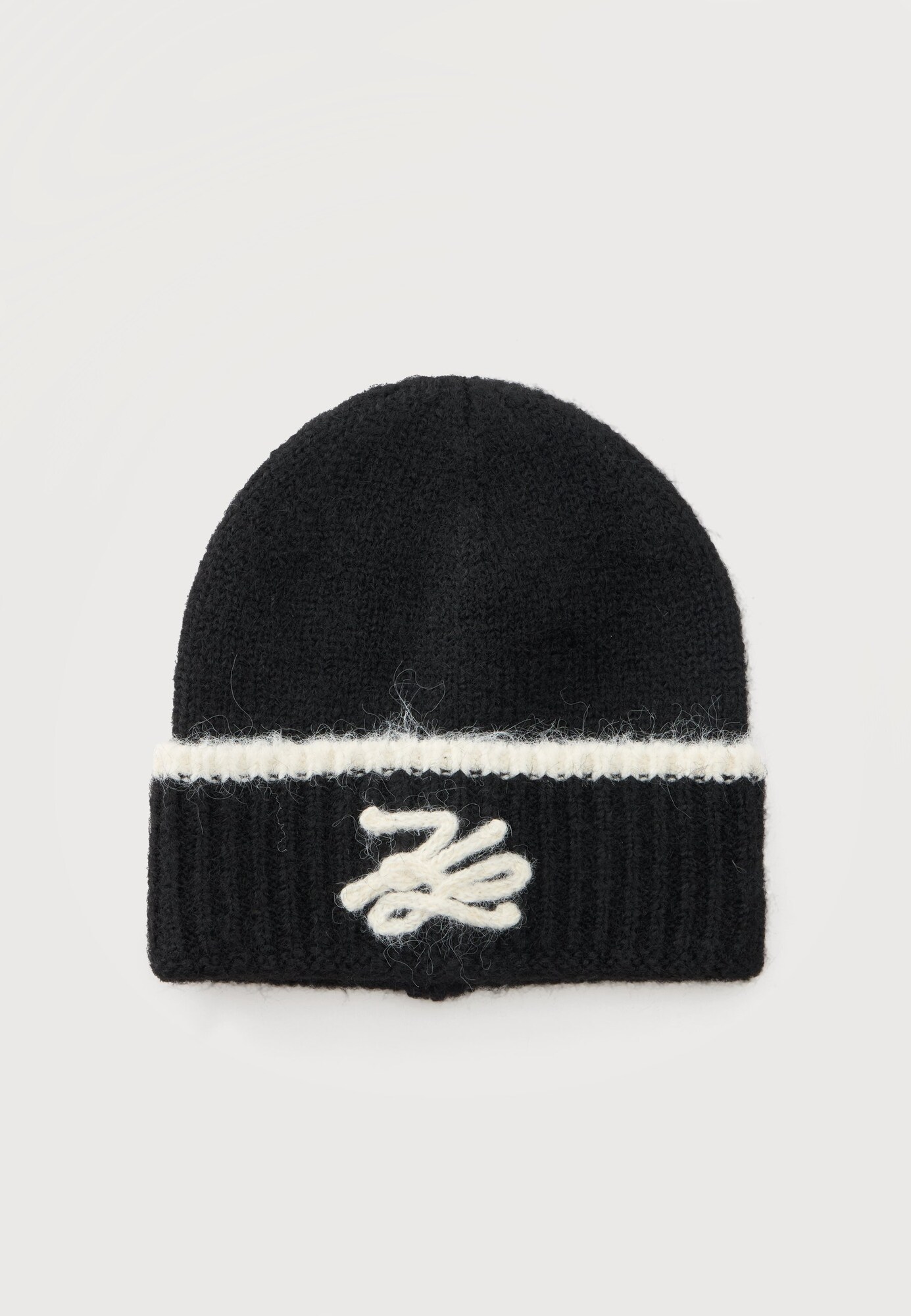 Karl Lagerfeld Căciulă K/AUTOGRAPH negru / alb