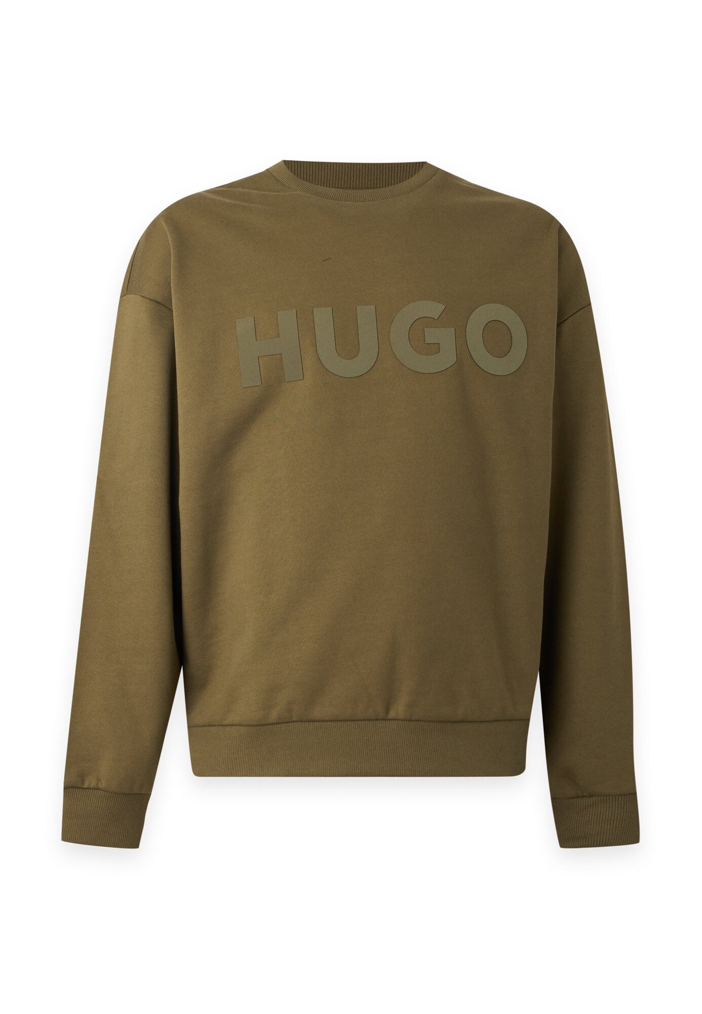 HUGO Bluză de molton Dinex kaki / oliv