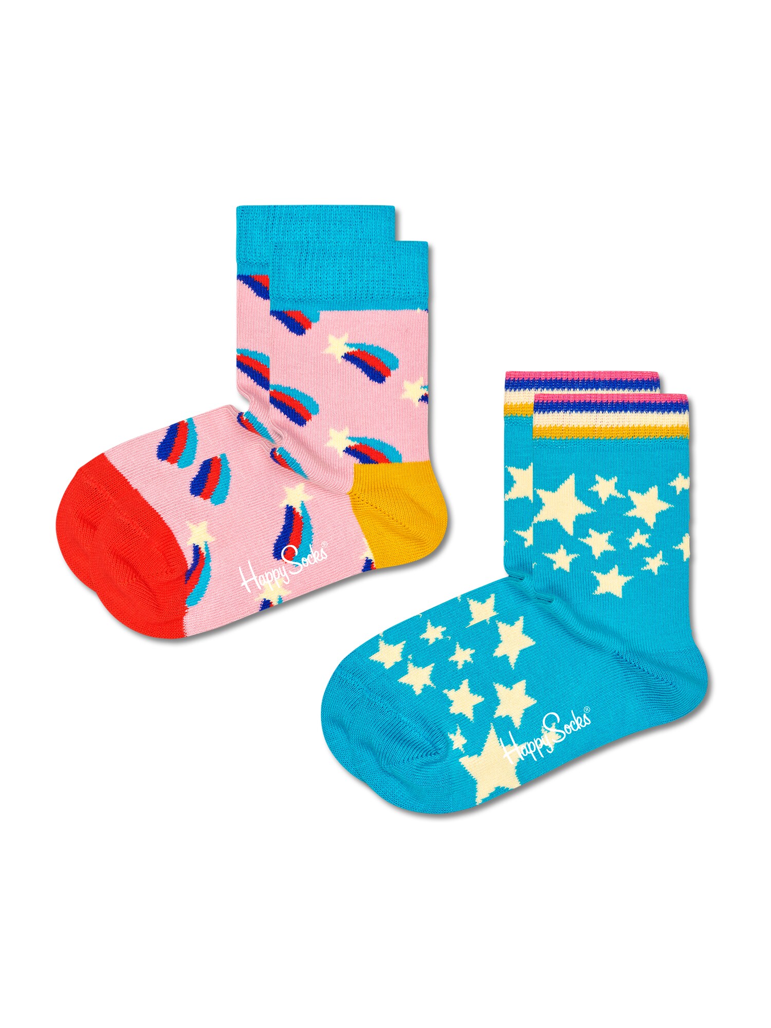 Happy Socks Ponožky 'SHOOTING STAR'  modrozelená / karí / svetloružová / červená