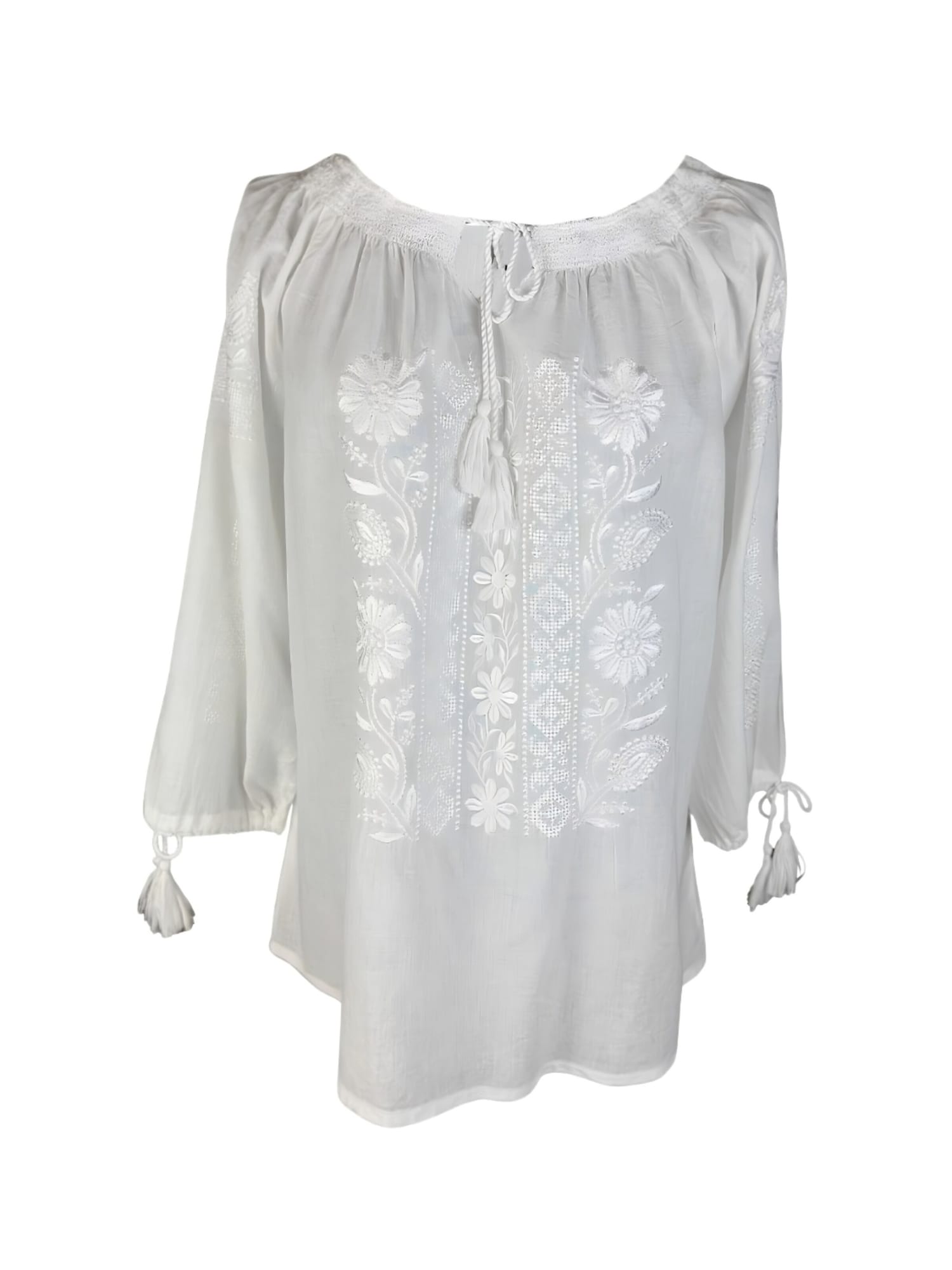 Rody’s forever Blusa tradicional 'Damenbluse 2IU26, weiß , marimea 2XL' blanco