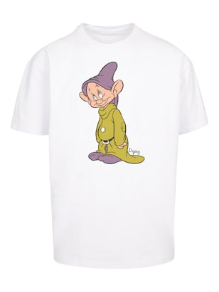 F4NT4STIC Shirt ‘Disney Classic Dopey’ Nude / Olijfgroen / Lila / Wit