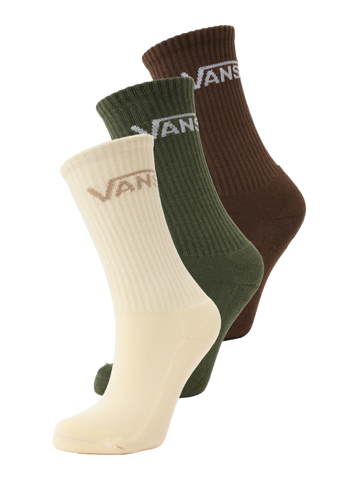 VANS Ponožky 'CLASSIC'  krémová / čokoládová / olivová / biela
