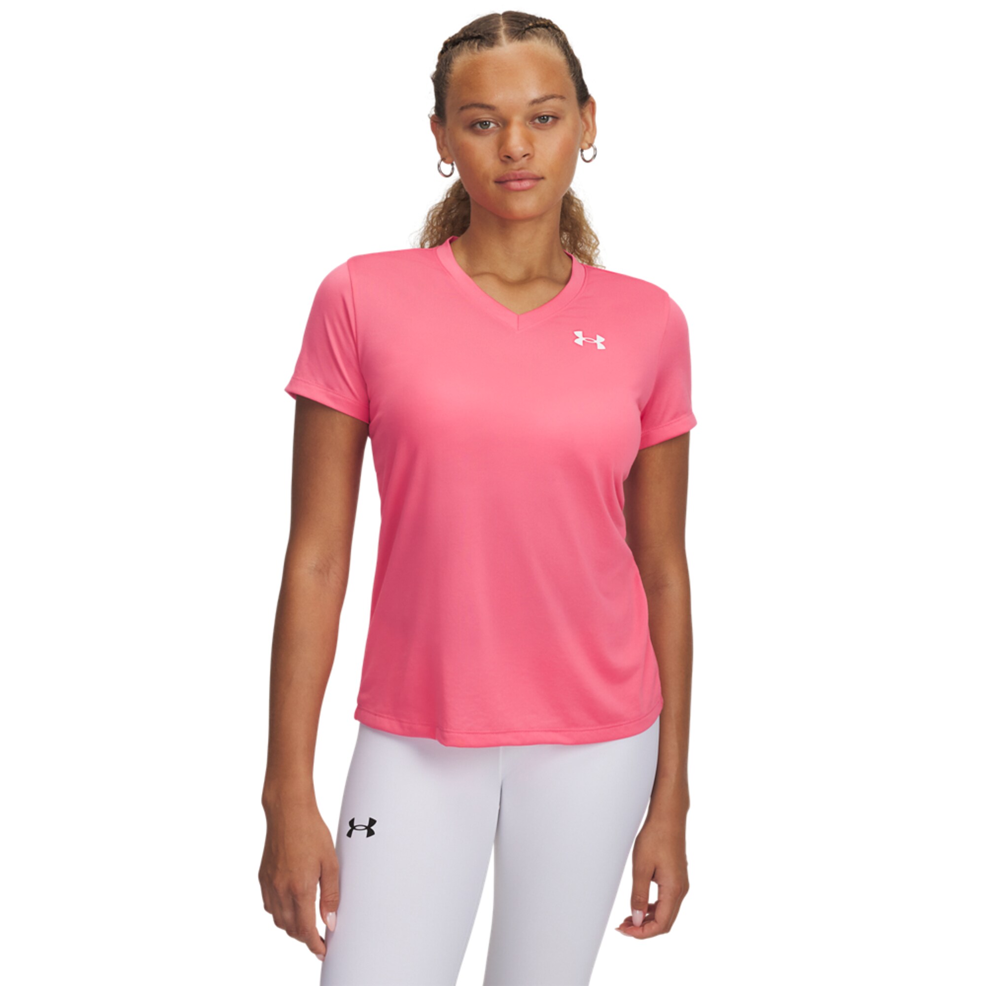UNDER ARMOUR Funkčné tričko  ružová / biela