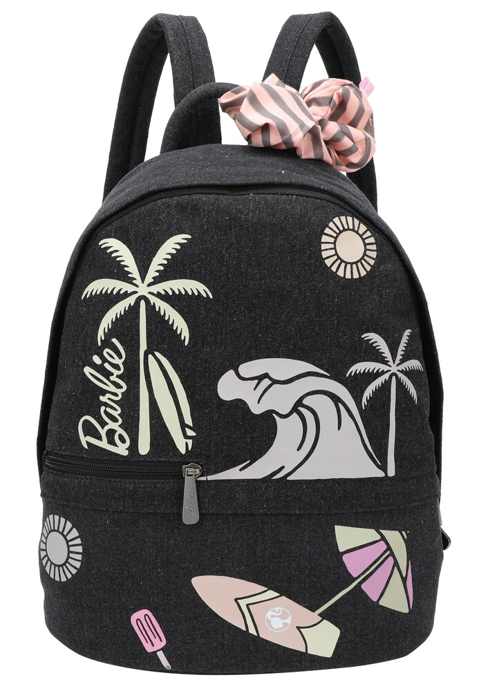 Fritzi aus Preußen Rucksack 'Malibu Barbie' Damen Größe One Size hellgelb / hellgrau / pink / black denim