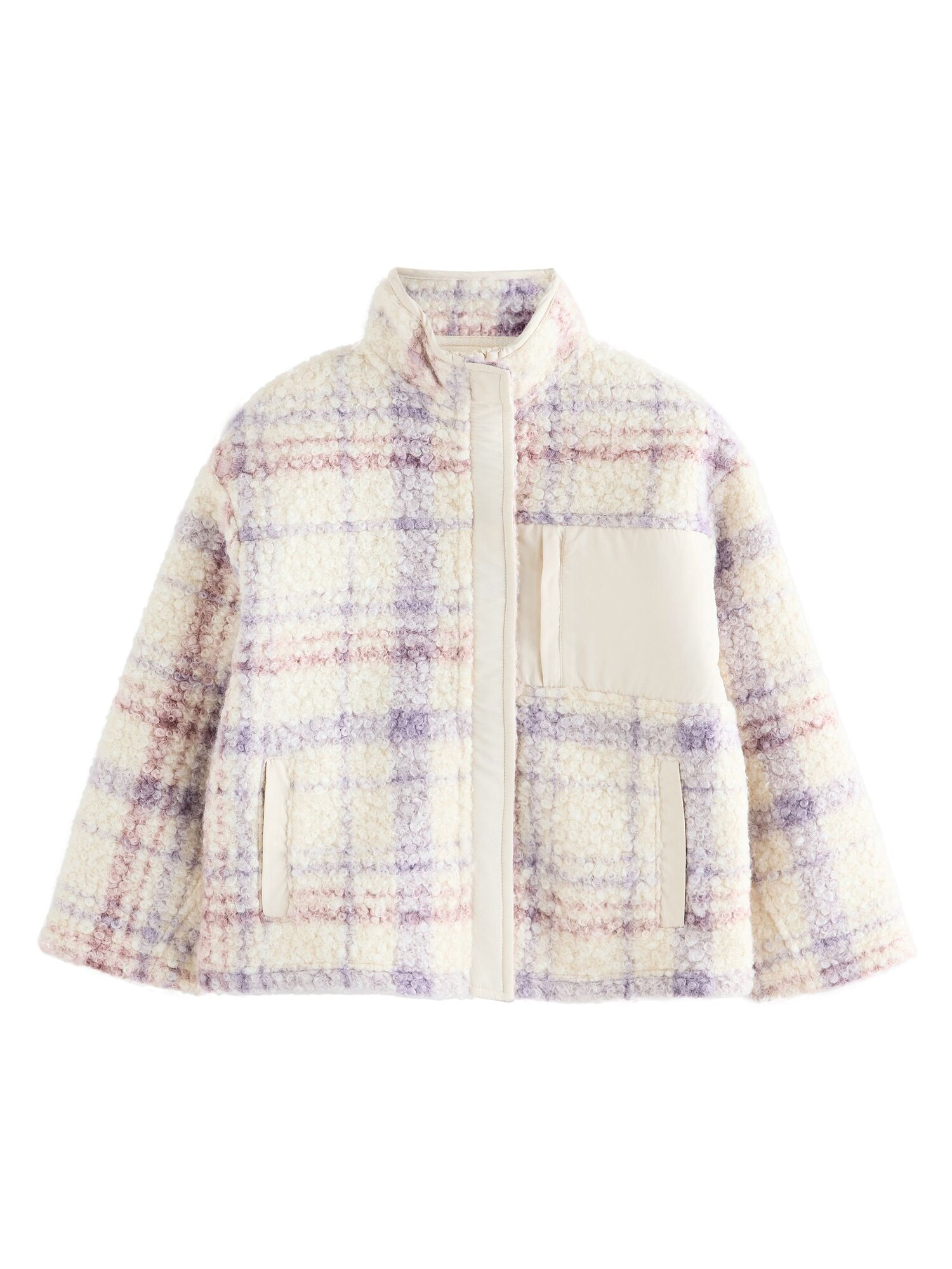 Next Jachetă  fleece  ecru / mov liliachiu / roz