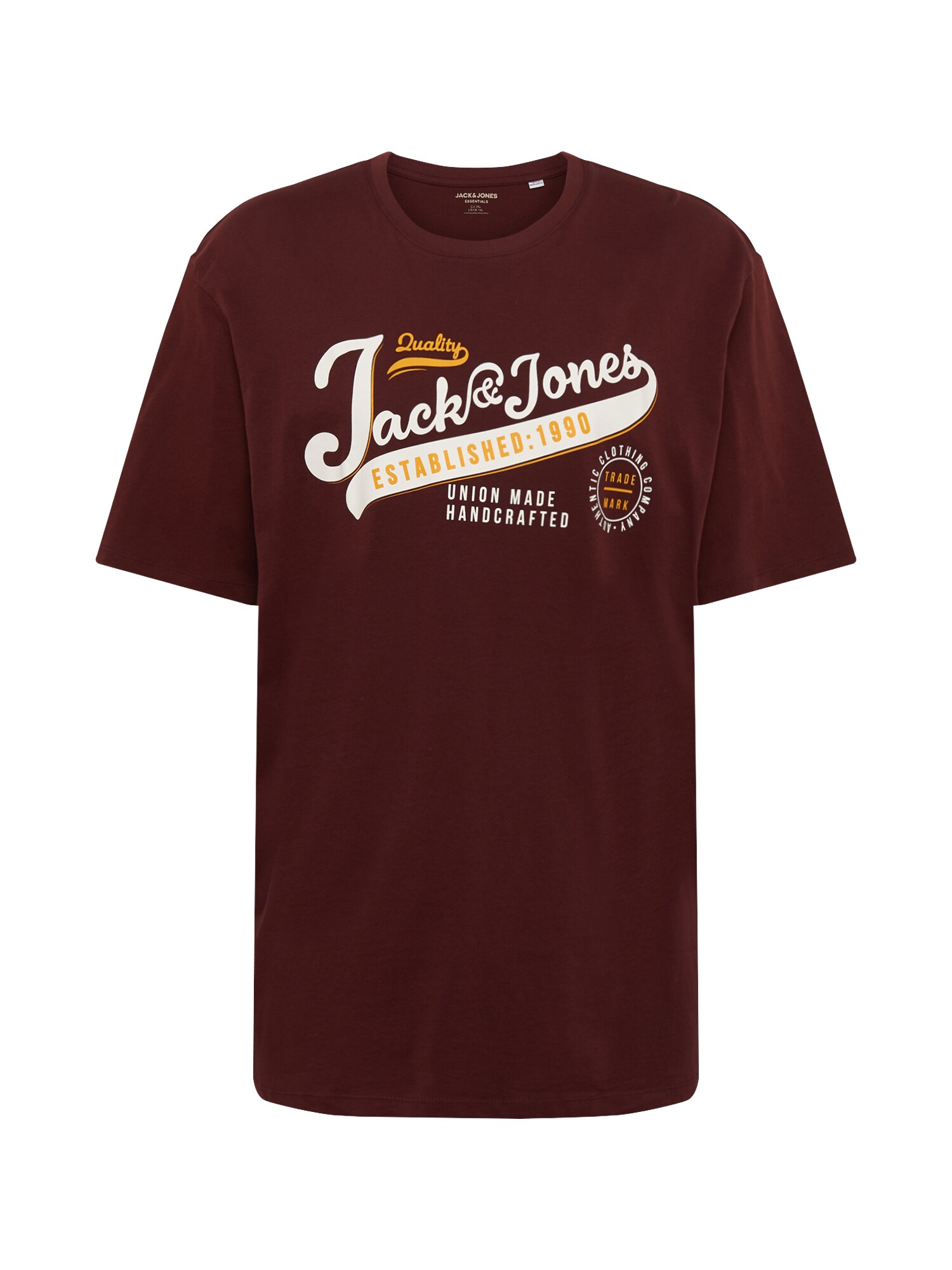 Jack & Jones Plus Marškinėliai  tamsiai raudona / balta