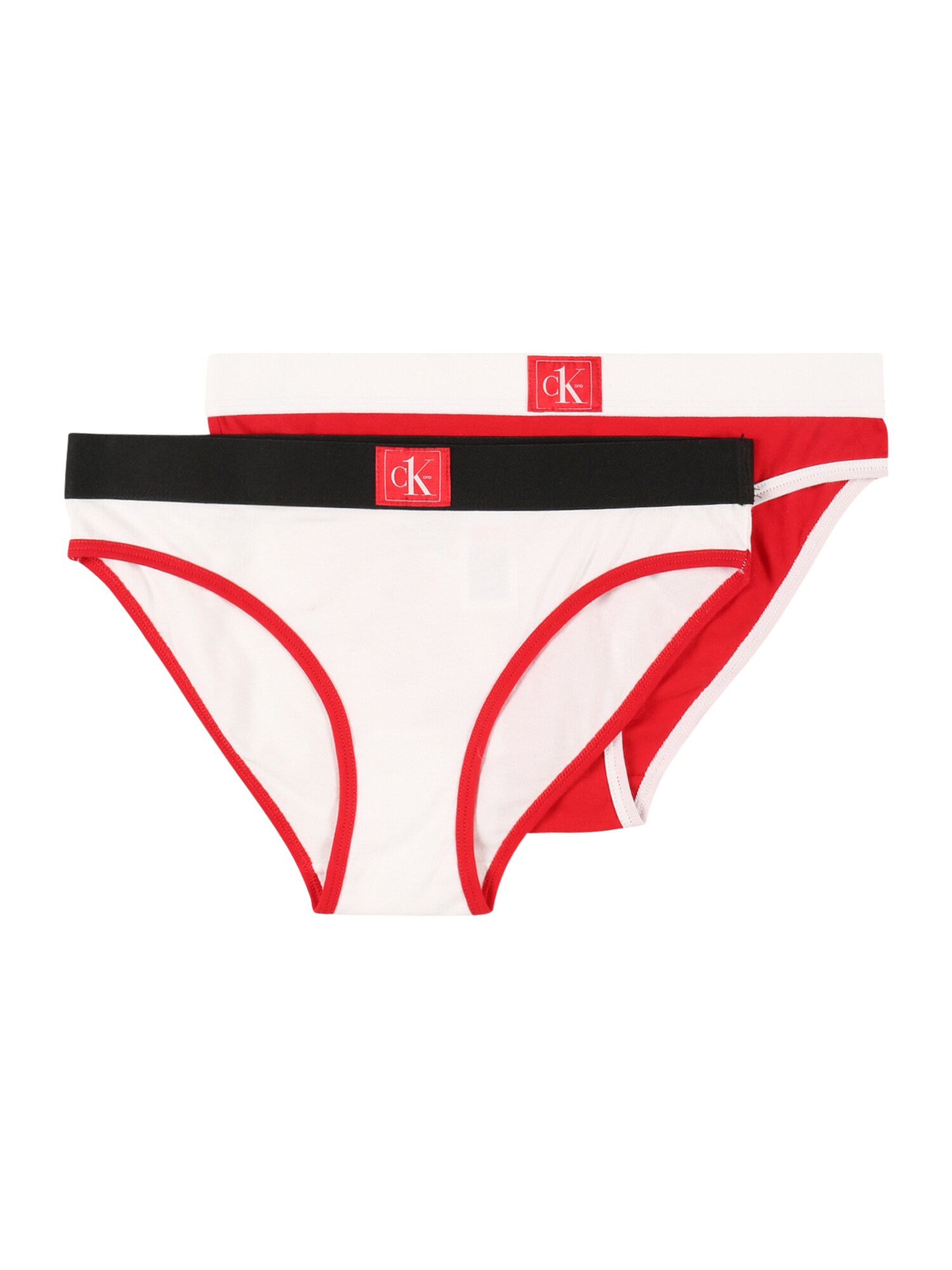 Calvin Klein Underwear Apatinės kelnaitės raudona / natūrali balta / juoda