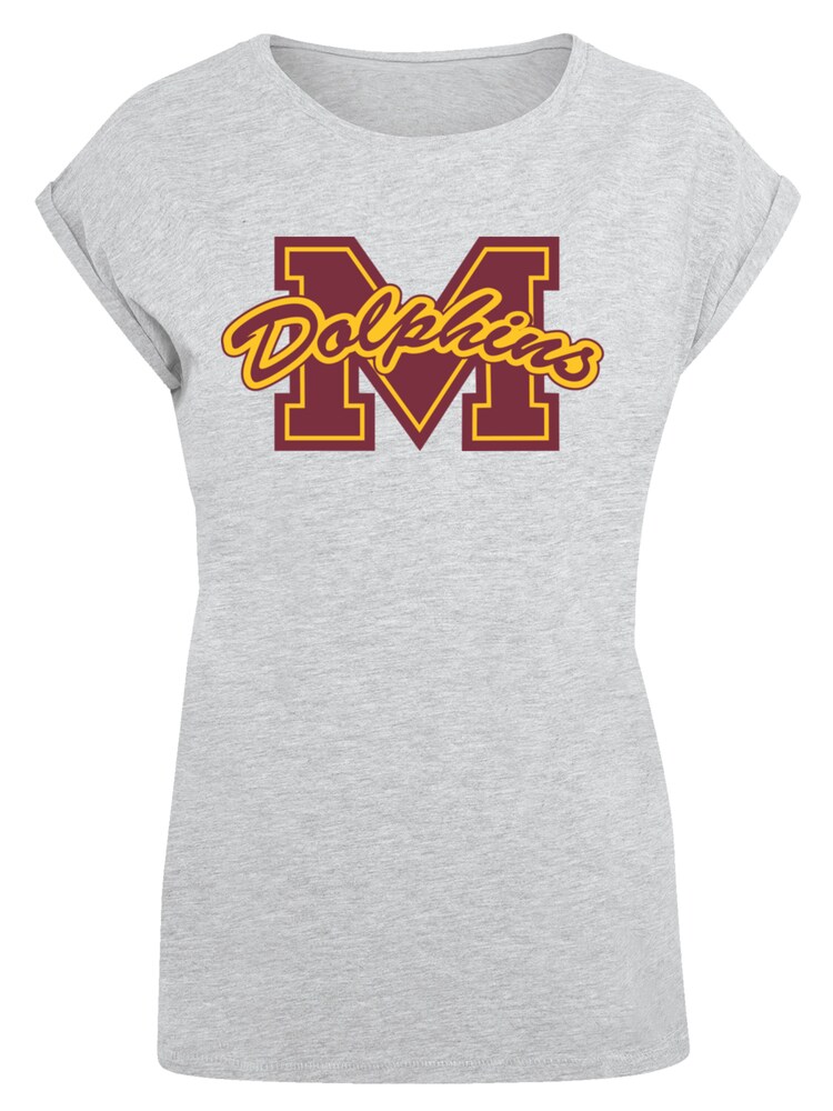 F4NT4STIC T-Shirt 'Sex Education M Dolphins Netflix TV Series' Damen Größe S curry / graumeliert / bordeaux