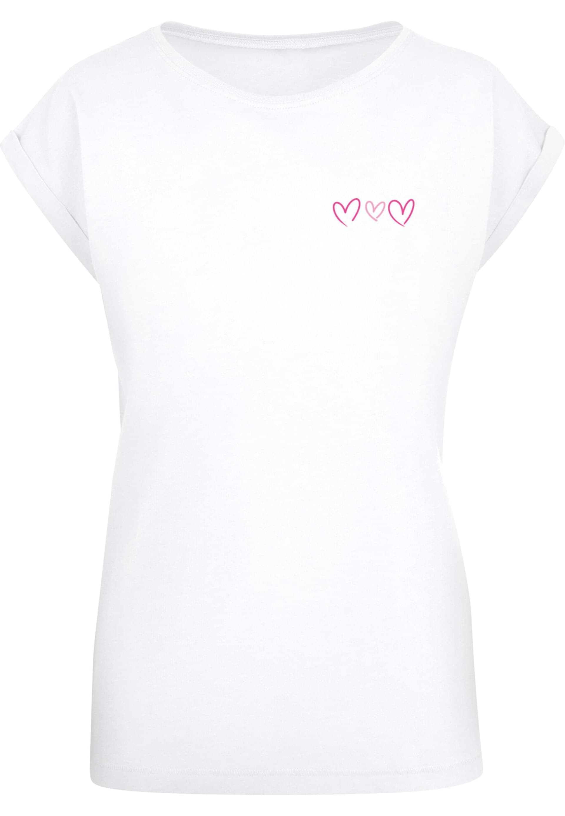 Mister Tee T-shirt 'Always Trust Your Heart' fuchsia / ljusrosa / svart dam