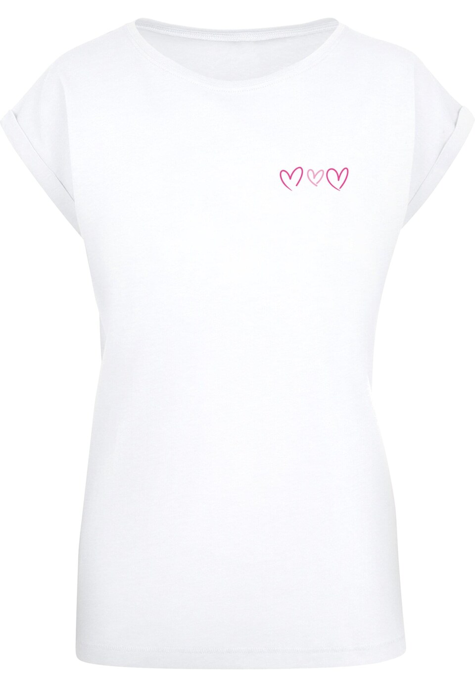 T-shirt 'Always Trust Your Heart' fuchsia / ljusrosa / svart