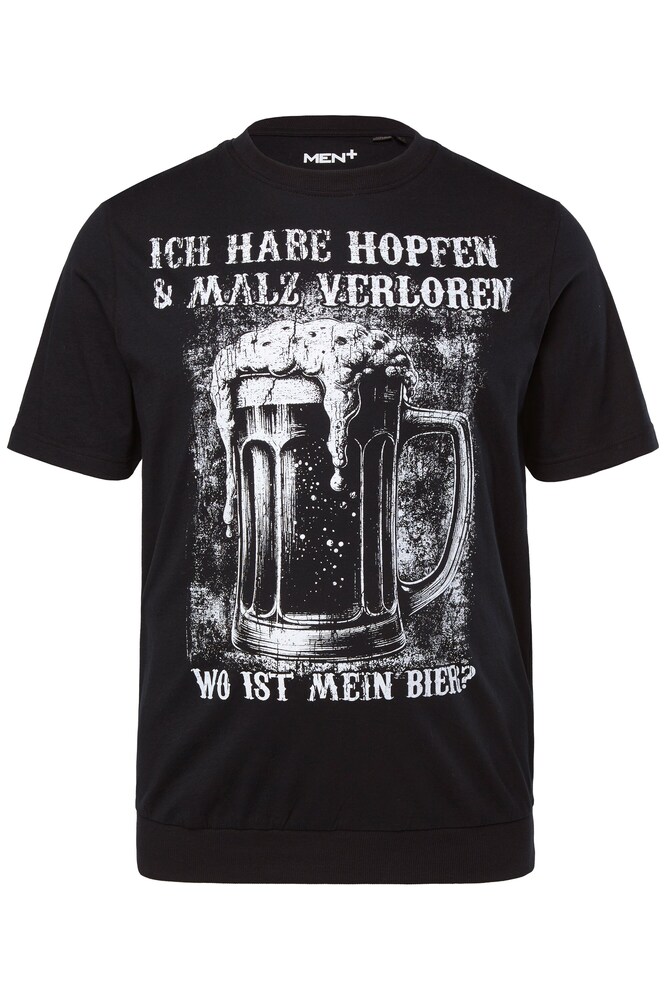 Men Plus T-Shirt Herren Größe 8XL schwarz / weiß