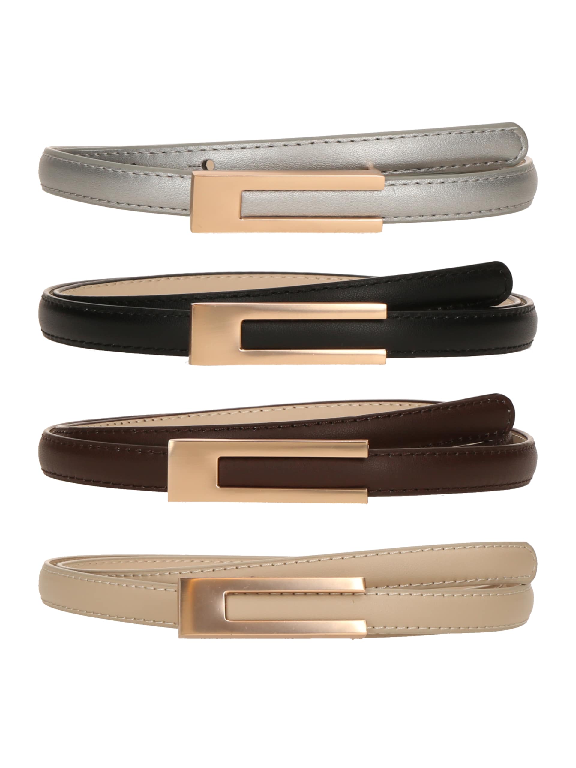 Studioselect Bälte beige / brun / silvergrå dam