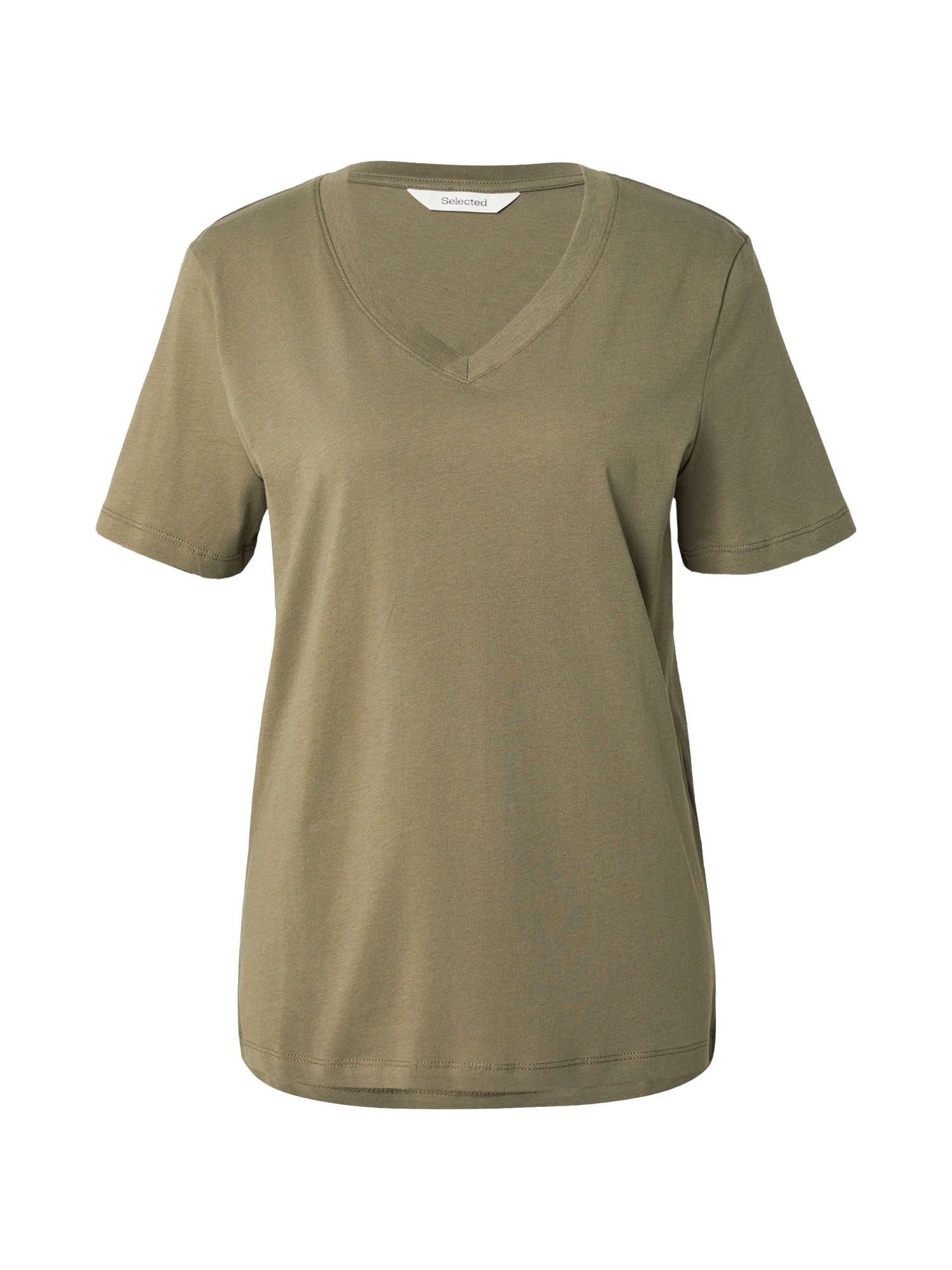 SELECTED Tricou SLFESSENTIAL oliv
