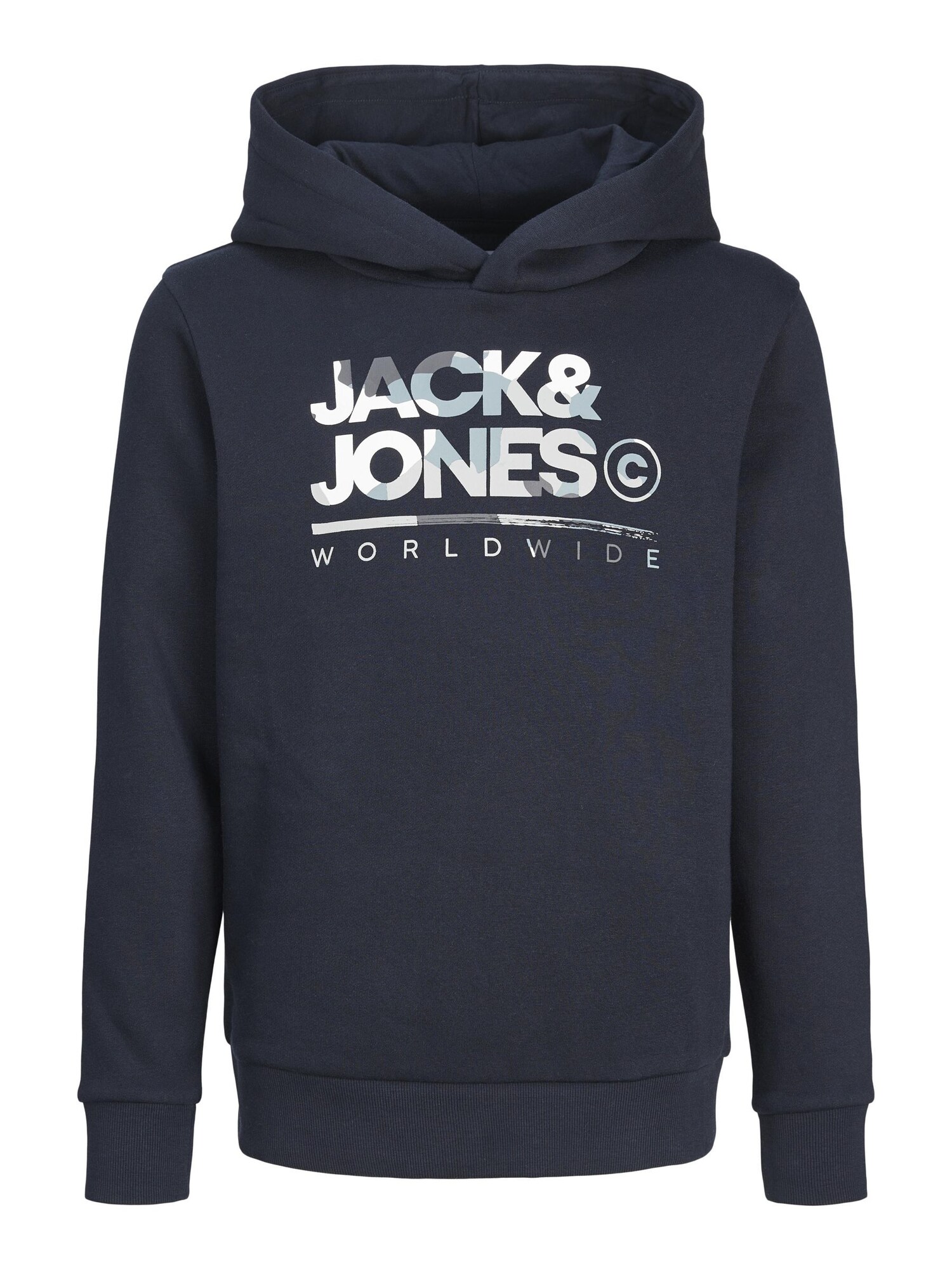 Jack & Jones Junior Mikina 'JJLuke'  námornícka modrá / opálová / sivá / biela