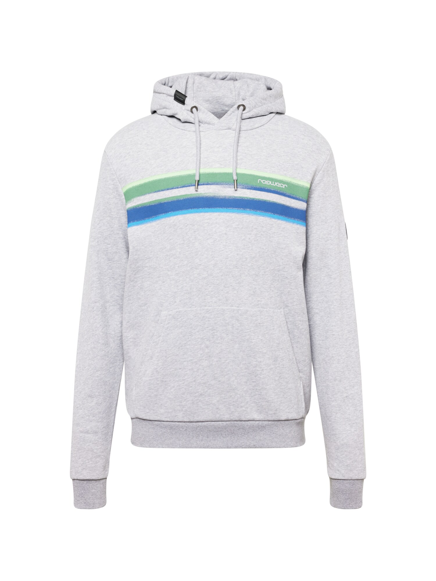 Ragwear Mikina 'Hake'  nebesky modrá / svetlomodrá / sivá melírovaná / svetlozelená