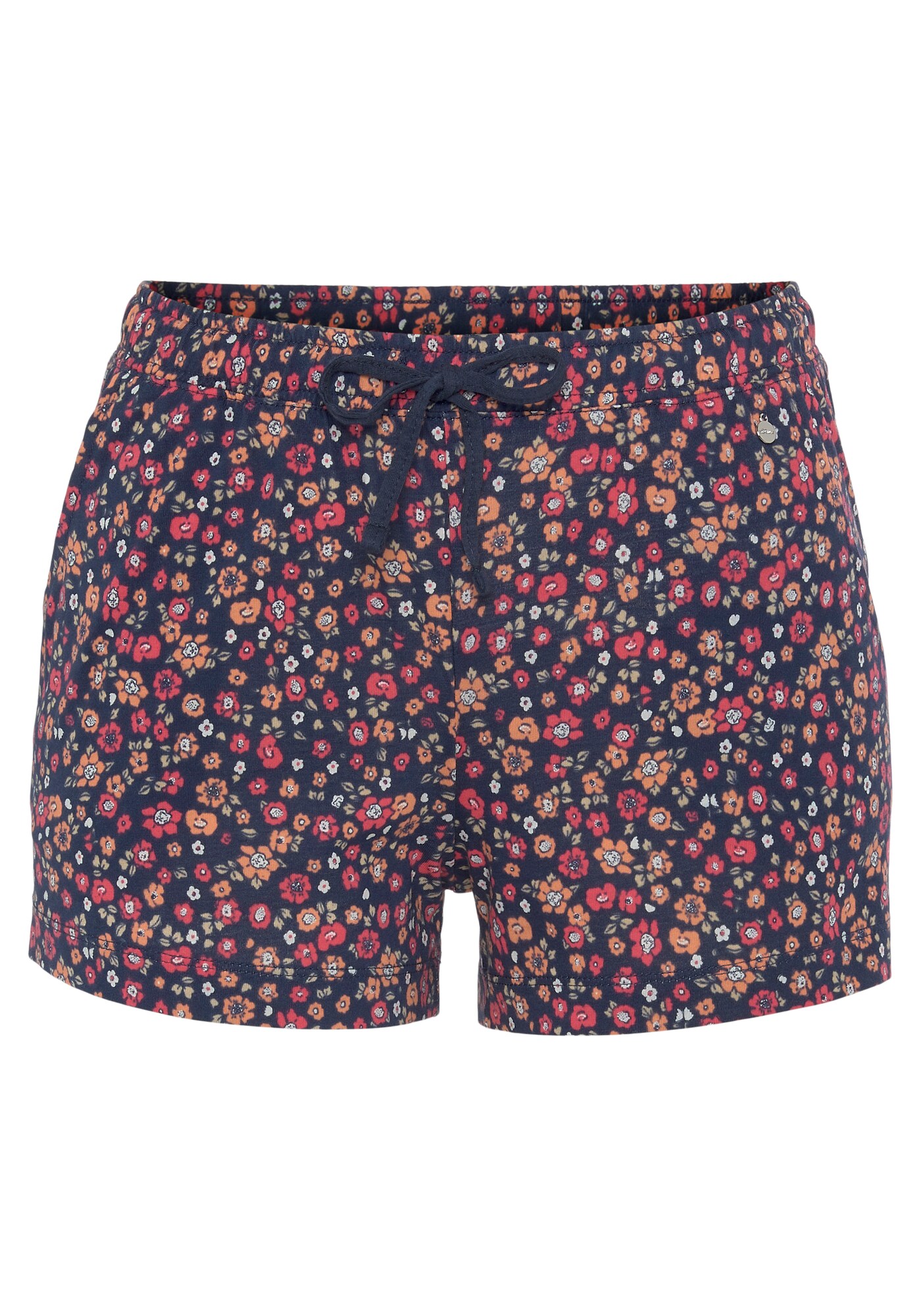 s.Oliver Pantaloni de pijama  albastru închis / portocaliu pastel / roșu cranberry / alb