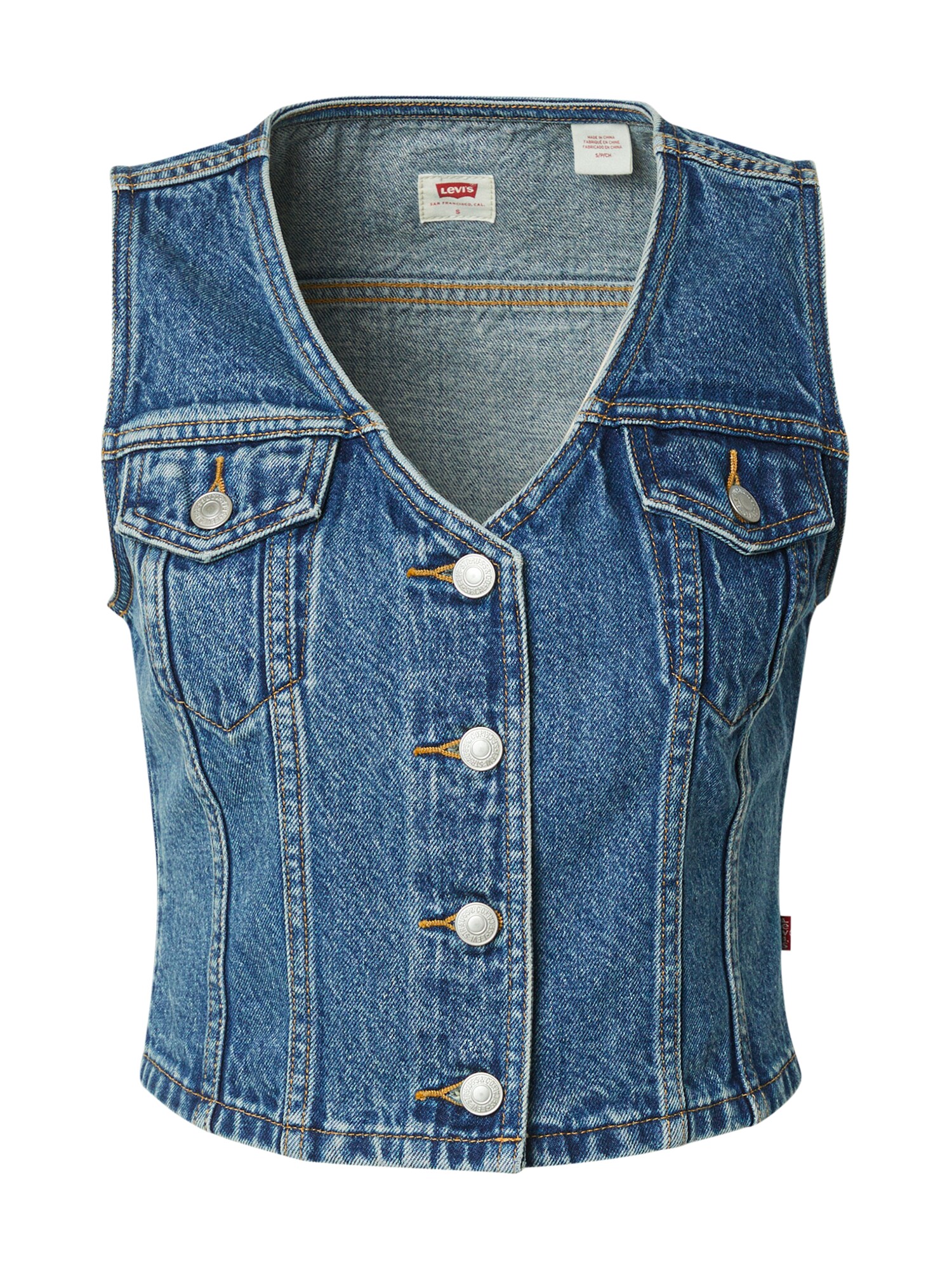 LEVIS ® Vestă Bella Denim Corset  albastru denim