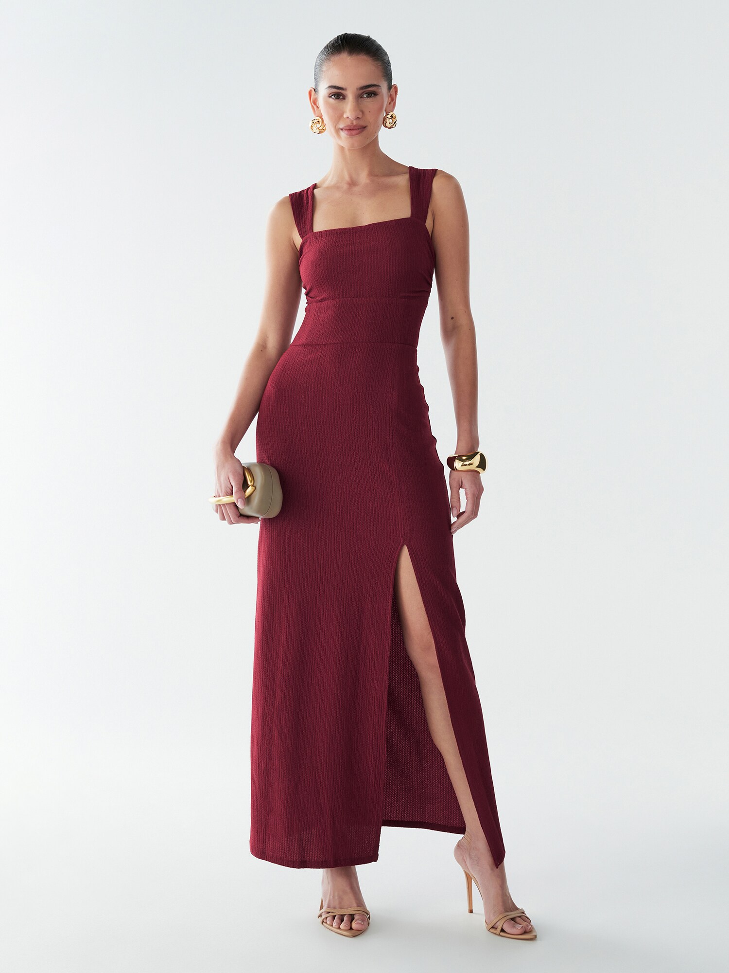 BWLDR Rochie Holly  roșu burgundy