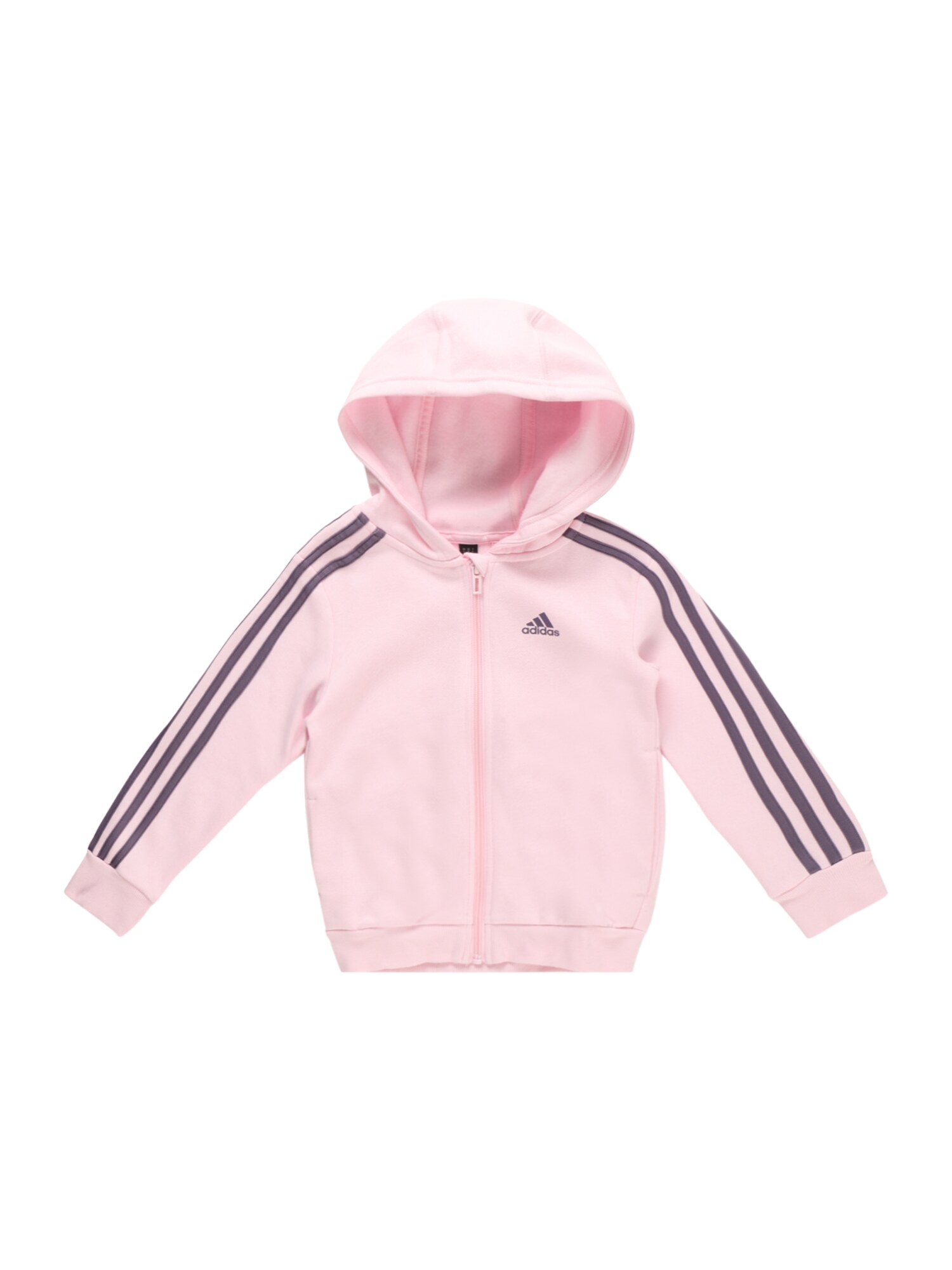 ADIDAS SPORTSWEAR Športová mikina so zipsom 'Essentials 3-Stripes Zip '  sivá / ružová