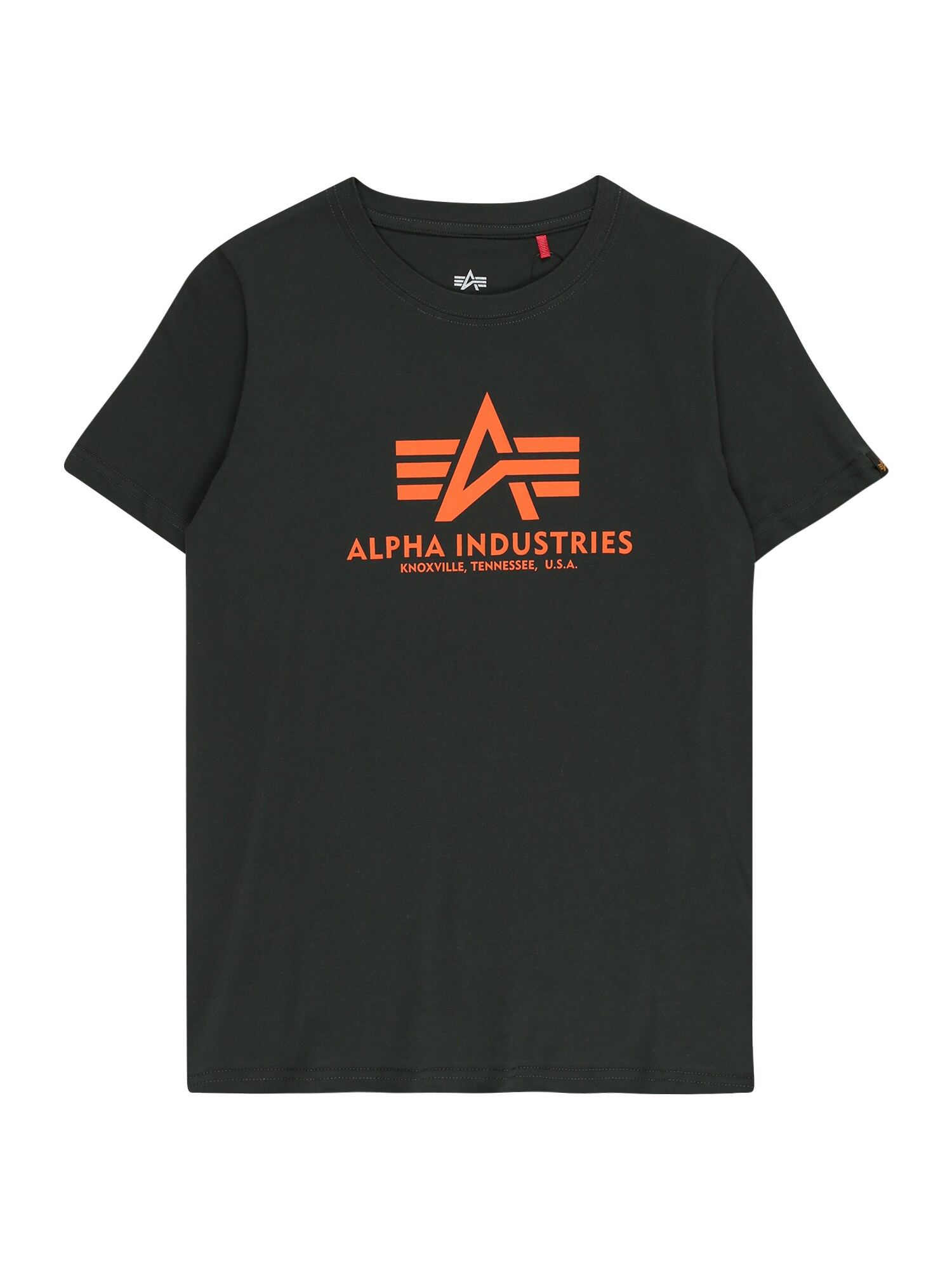 ALPHA INDUSTRIES Tricou  verde pin / portocaliu închis