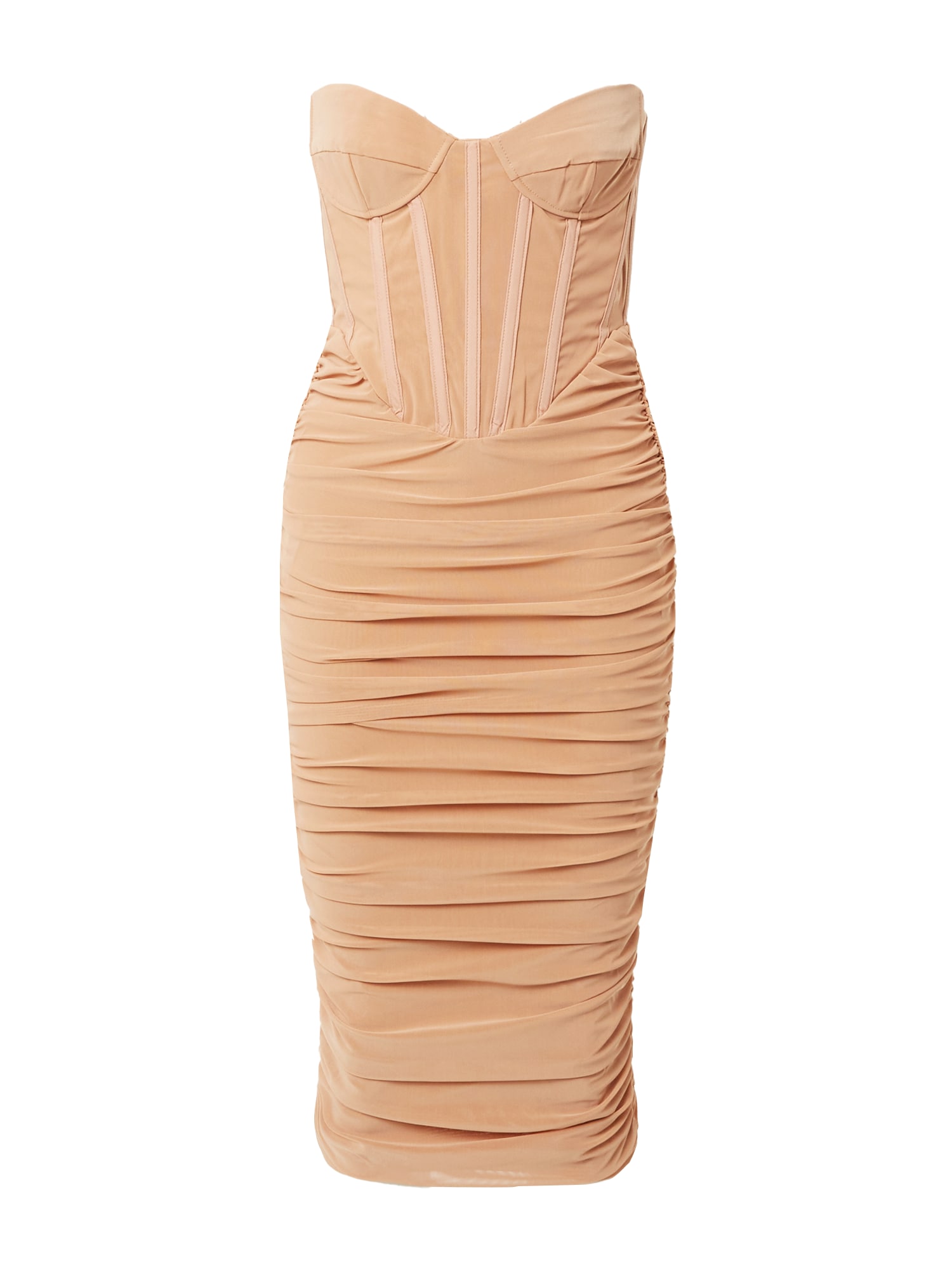 Bardot Kokteilinė suknelė abrikosų spalva