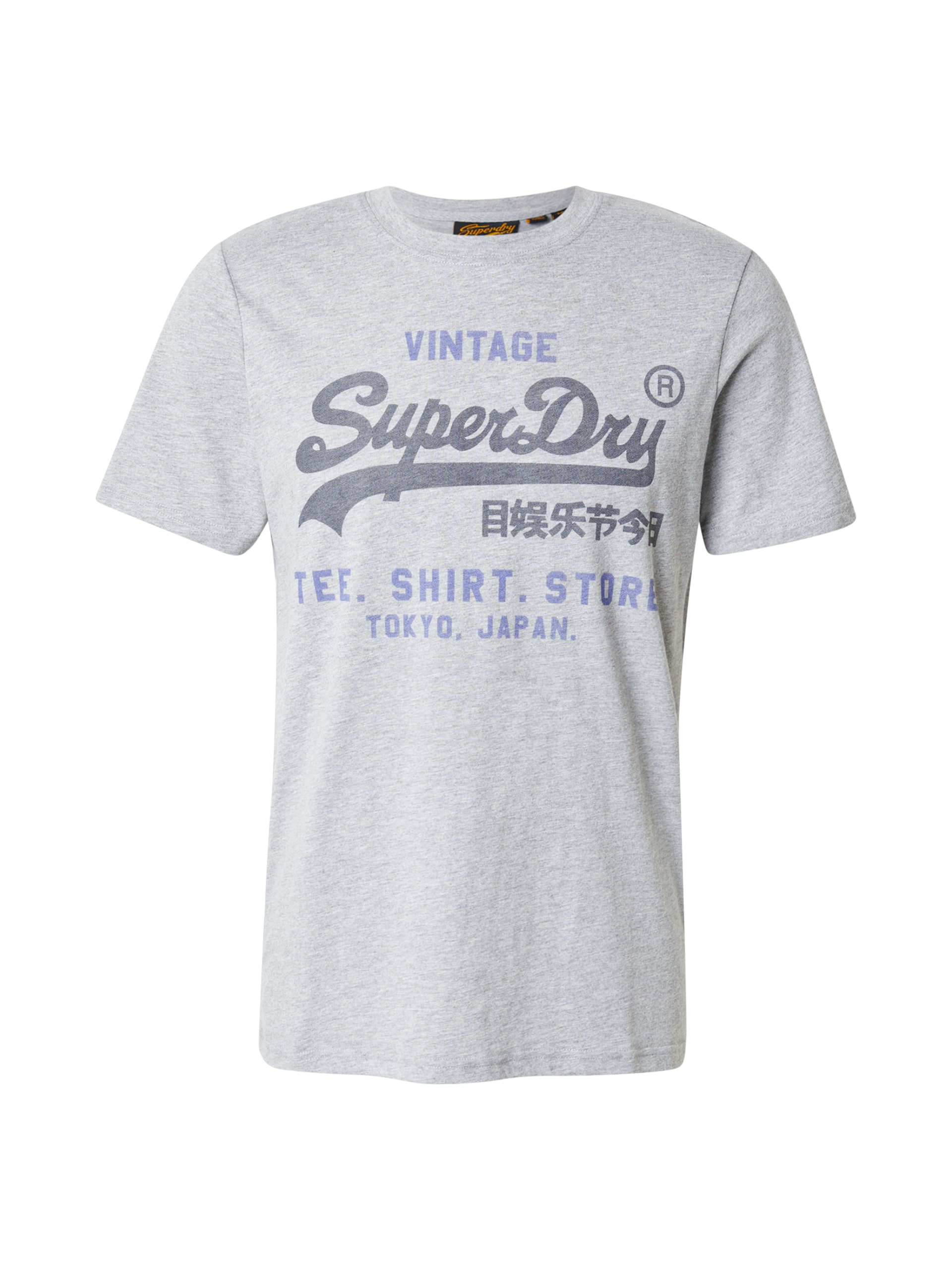Superdry & Co T-shirt 'Heritage' blå / grå herr