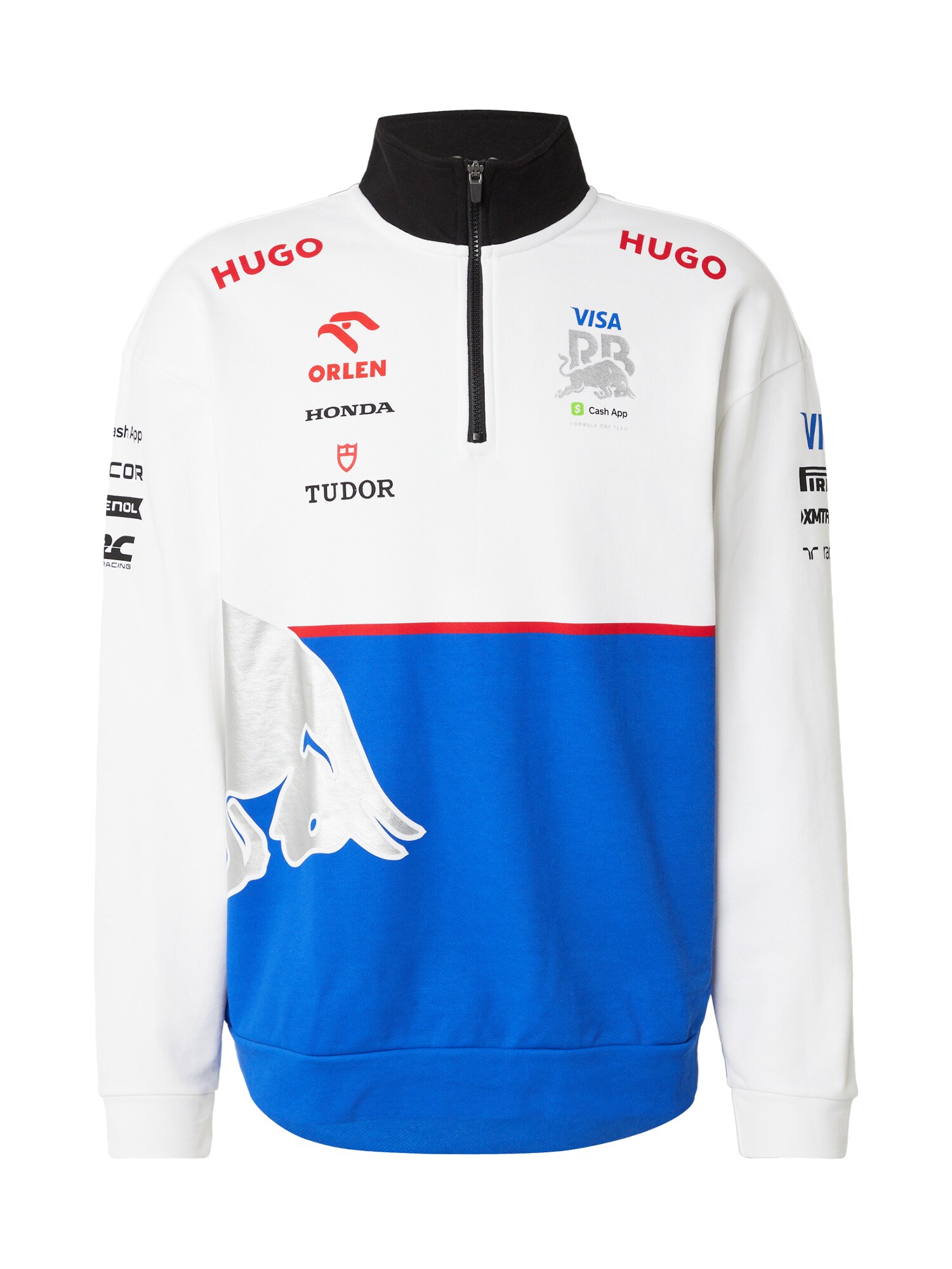 HUGO Bluză de molton Dahito-RB24  albastru regal / roșu / negru / alb