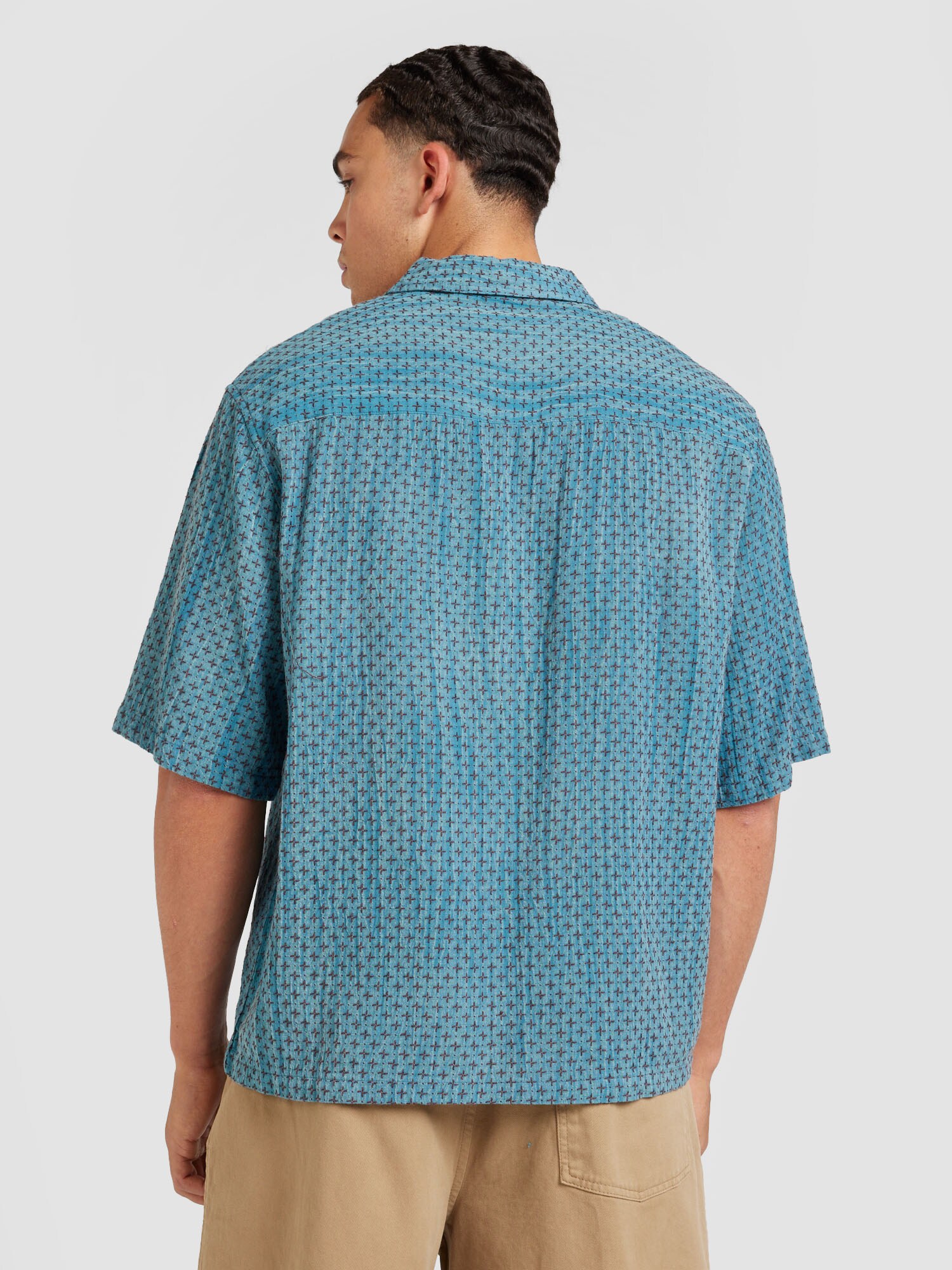 TOPMAN Košeľa nebesky modrá / bordová (obrázok 5)