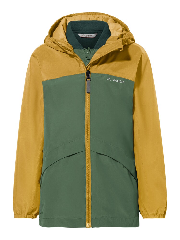 VAUDE Outdoorjacke 'Escape' Jungen Größe 92 senf / grün / weiß