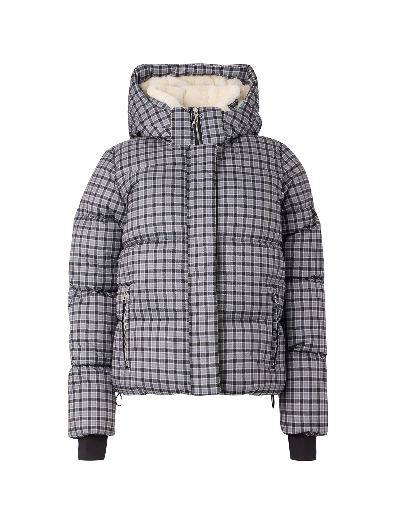 HOLLISTER Geacă de iarnă  gri / negru / alb