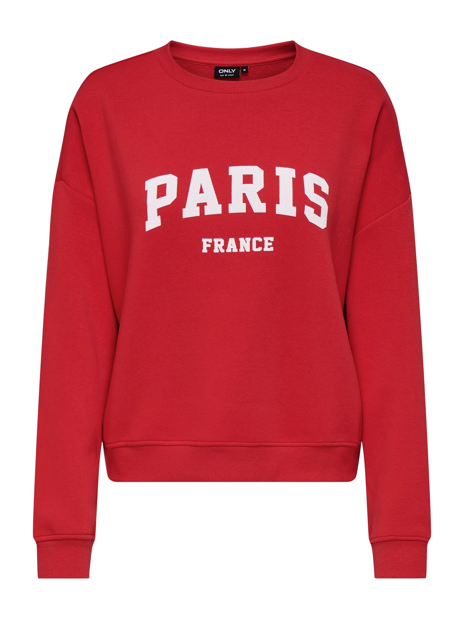 ONLY Bluză de molton  roși aprins / alb