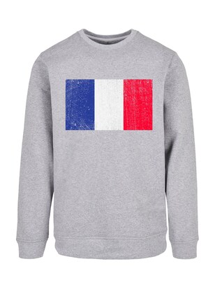 F4NT4STIC Sweatshirt ‘France Frankreich Flagge’ Kobaltblauw / Grijs / Rood / Wit