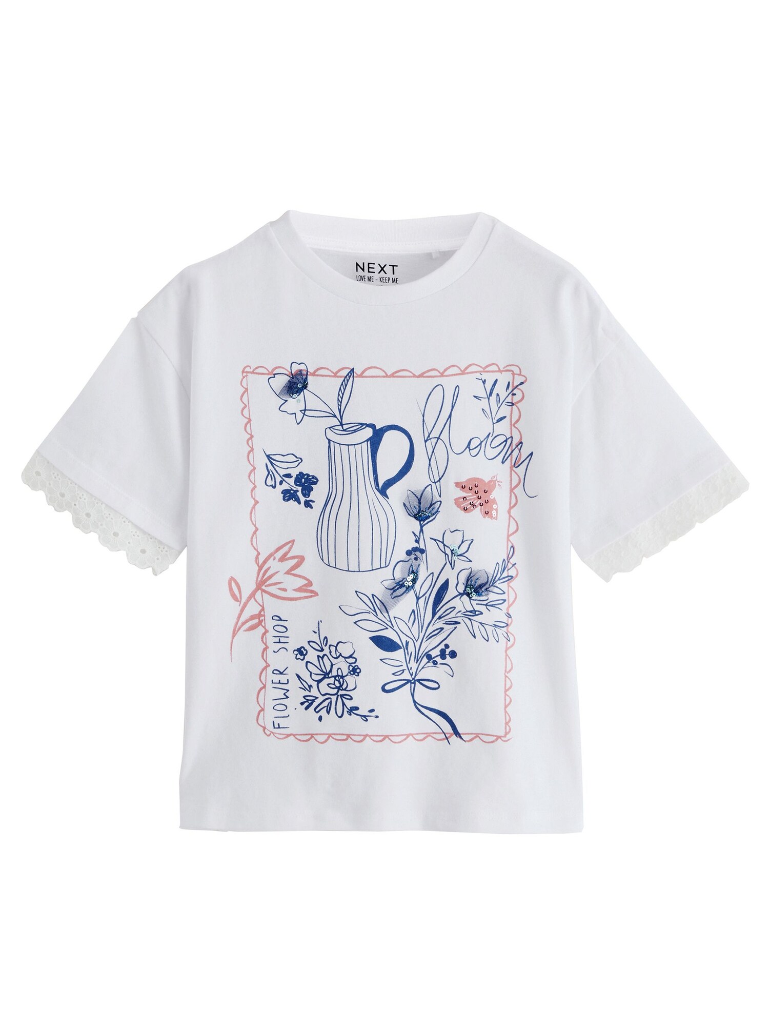 Next Tricou  albastru / roșu / alb