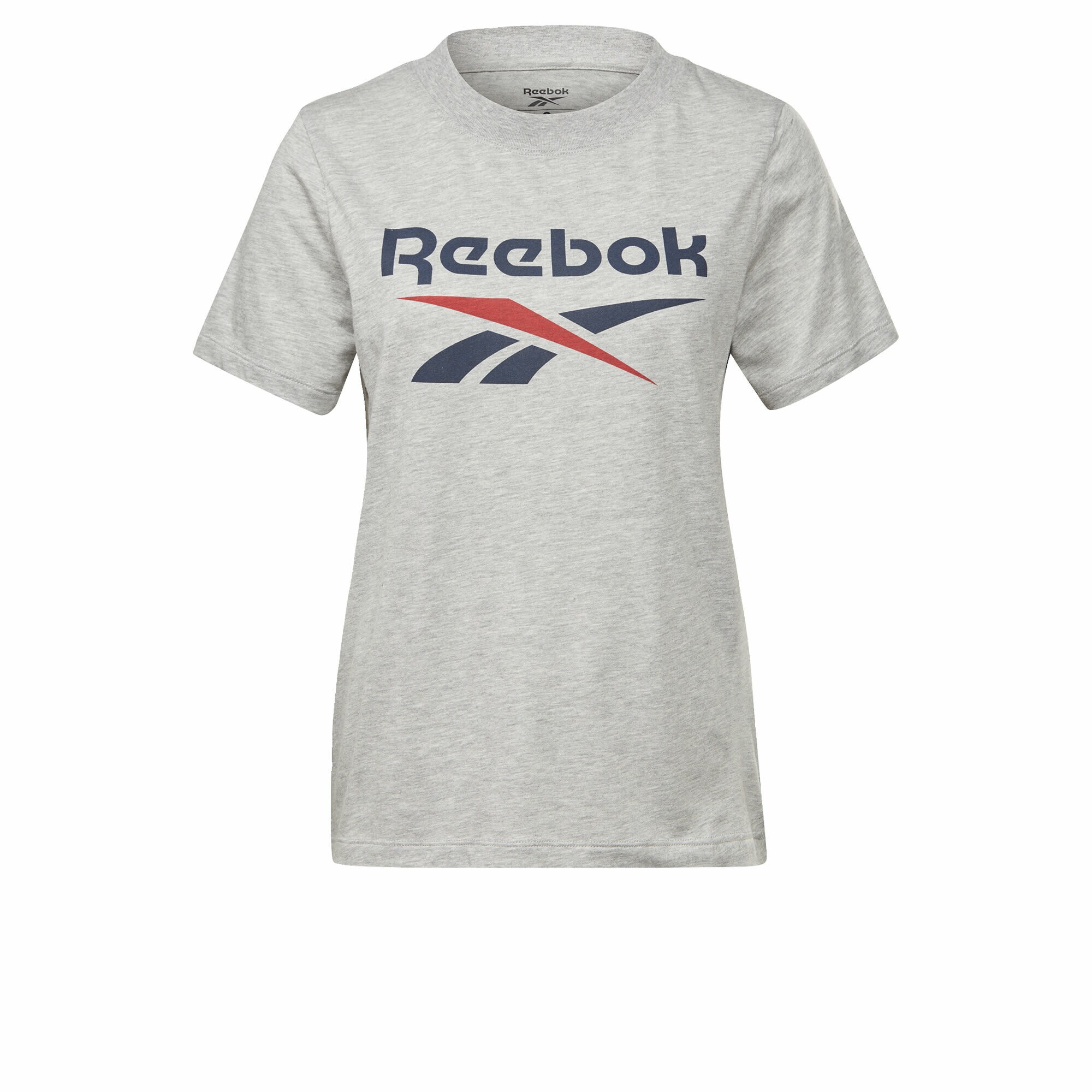 REEBOK Sportiniai marškinėliai  šviesiai pilka / tamsiai mėlyna / raudona