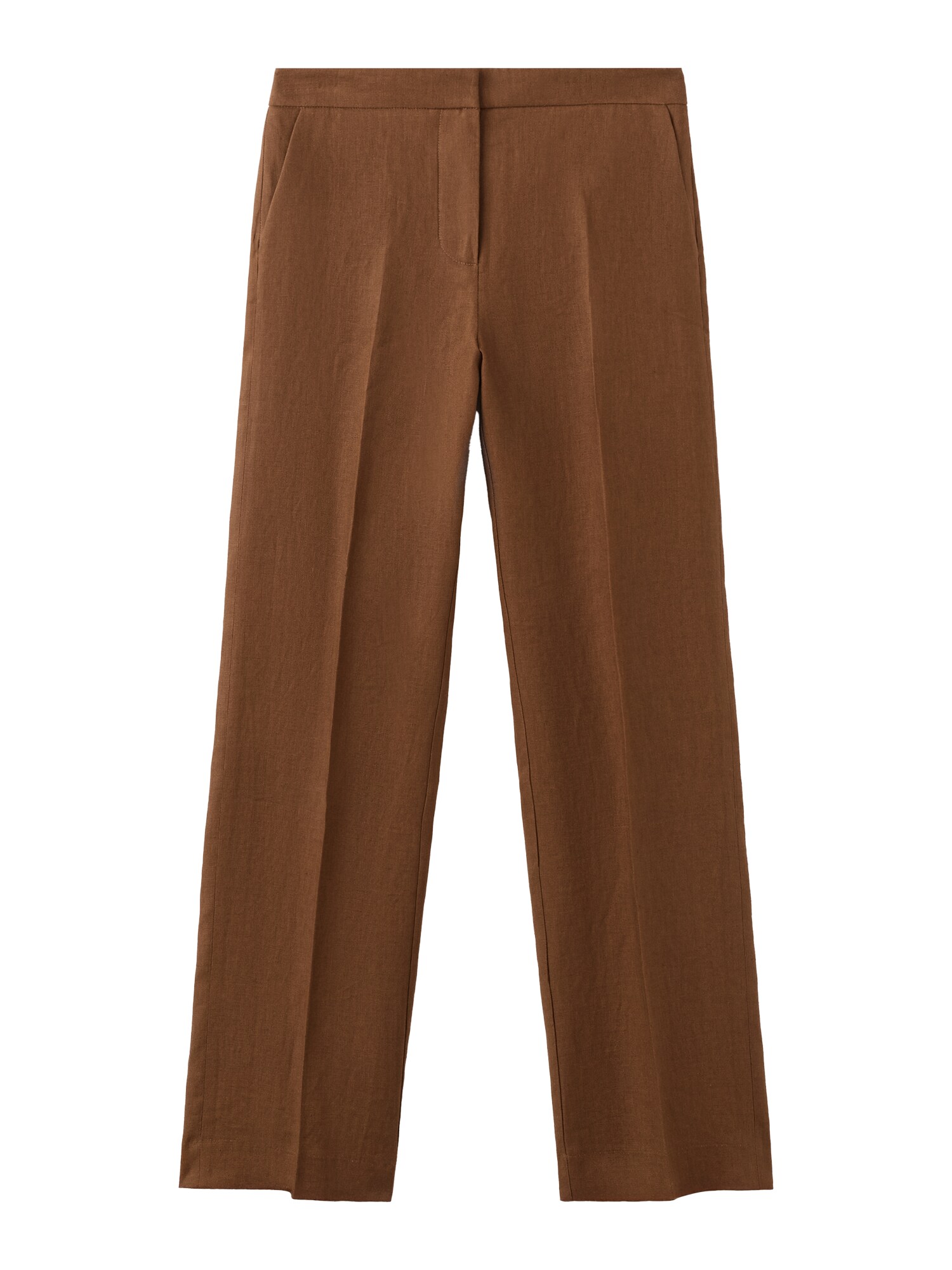 MANGO Pantaloni cu dungă 'Boreli'  maro coniac