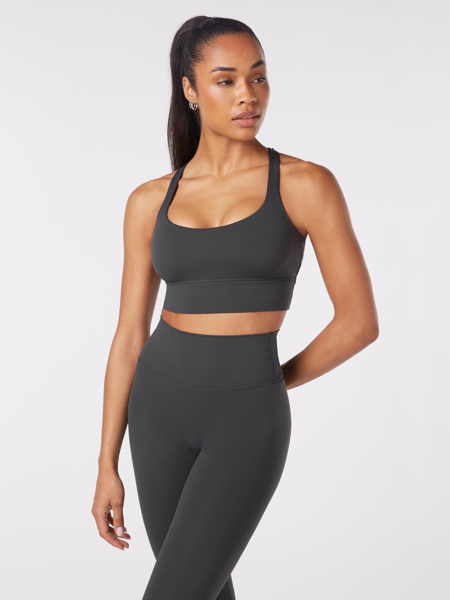 YO-GAYA Sportski grudnjak 'Cross Back Bra' antracit siva