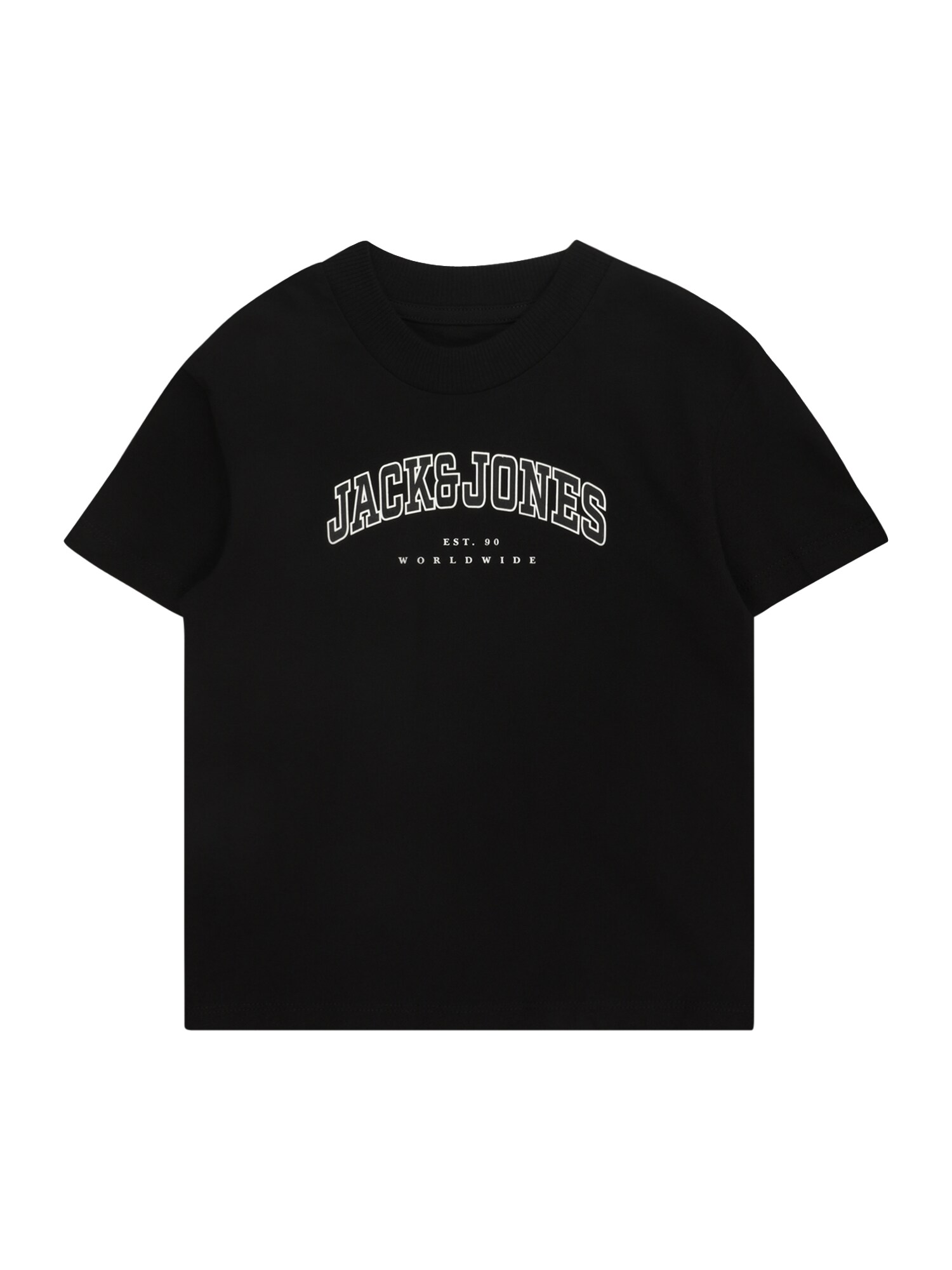 JACK & JONES MINI Tričko 'JJECALEB'  čierna / biela