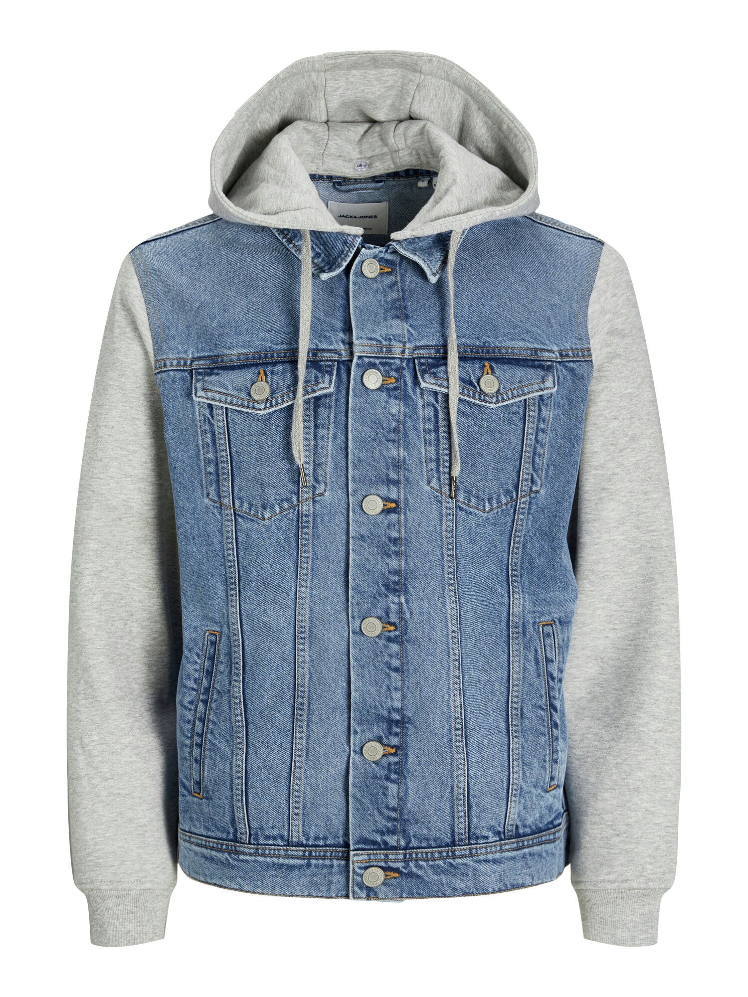 JACK & JONES Prechodná bunda 'JJIJEAN'  modrá denim / sivá melírovaná