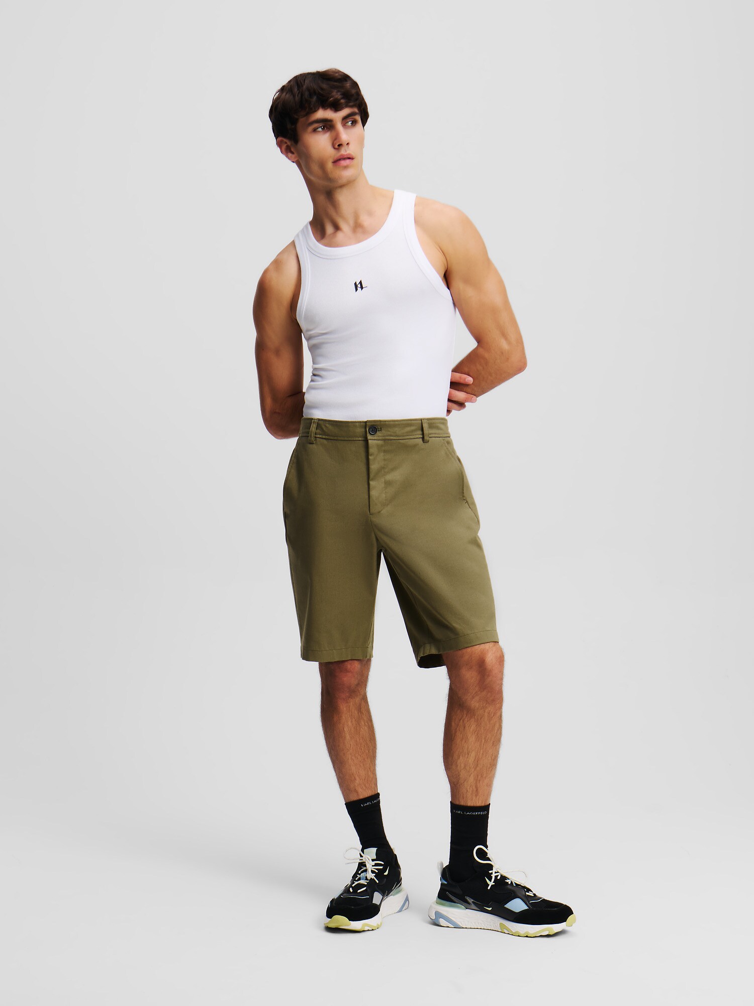 Karl Lagerfeld Chino nadrág  khaki termék 2. képe