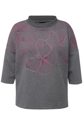 Ulla Popken Sweatshirt Grijs / Lila