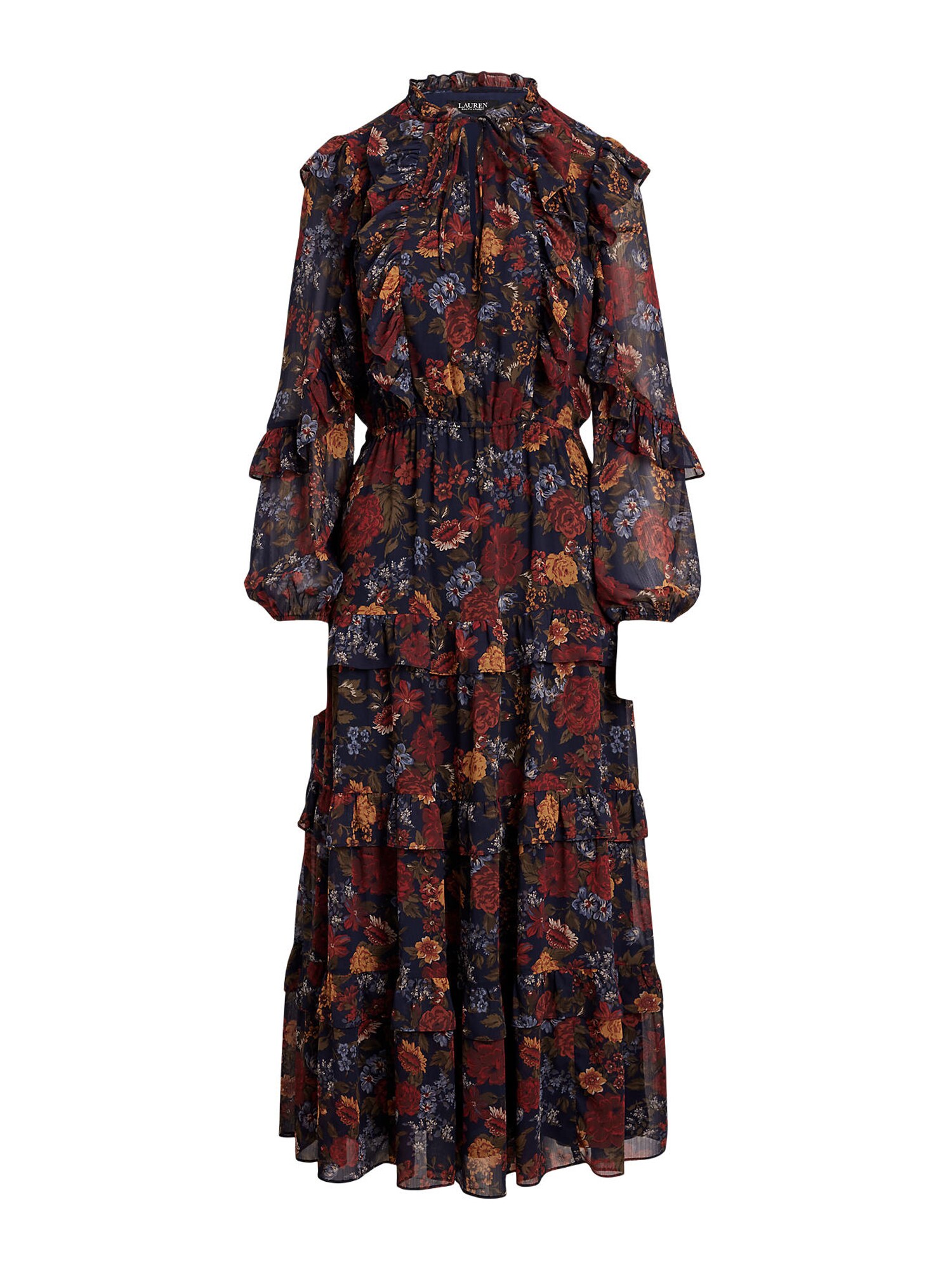 Lauren Ralph Lauren Rochie tip bluză DOBREY  bleumarin / galben șofran / portocaliu mandarină / roşu închis
