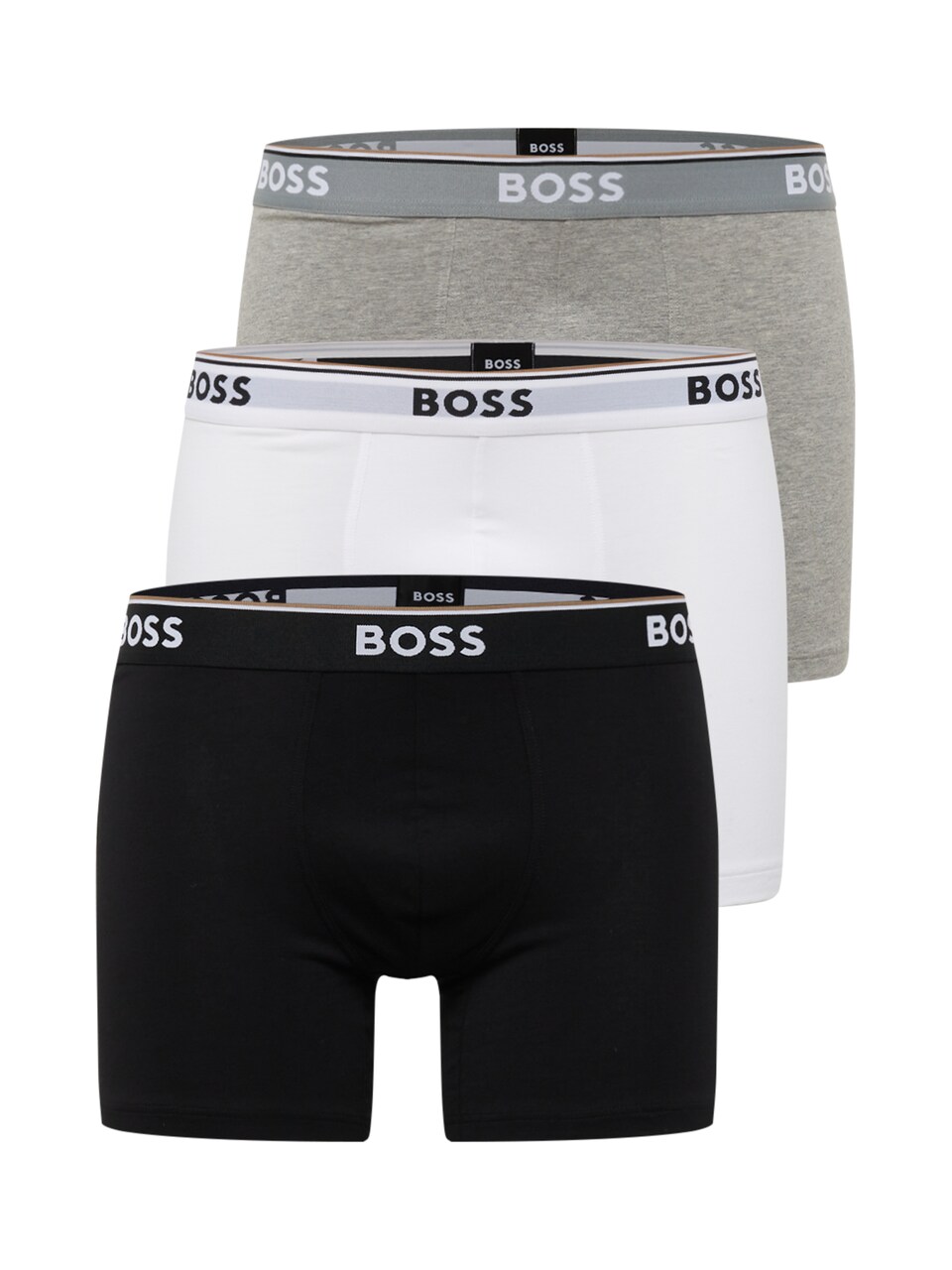 Boxershorts 'Power' gråmelerad / svart