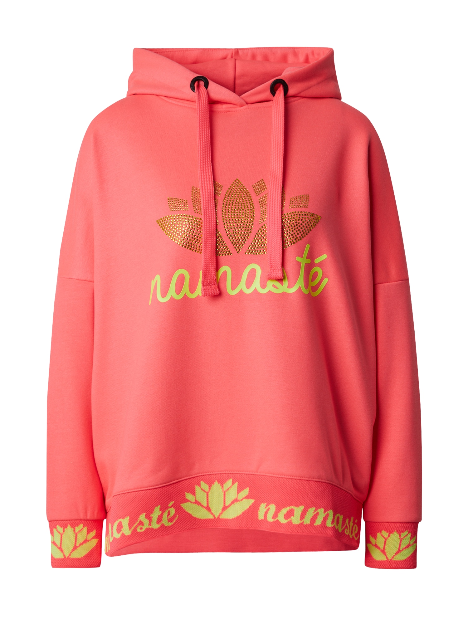miss goodlife Bluză de molton Namaste  galben auriu / verde neon / roz zmeură