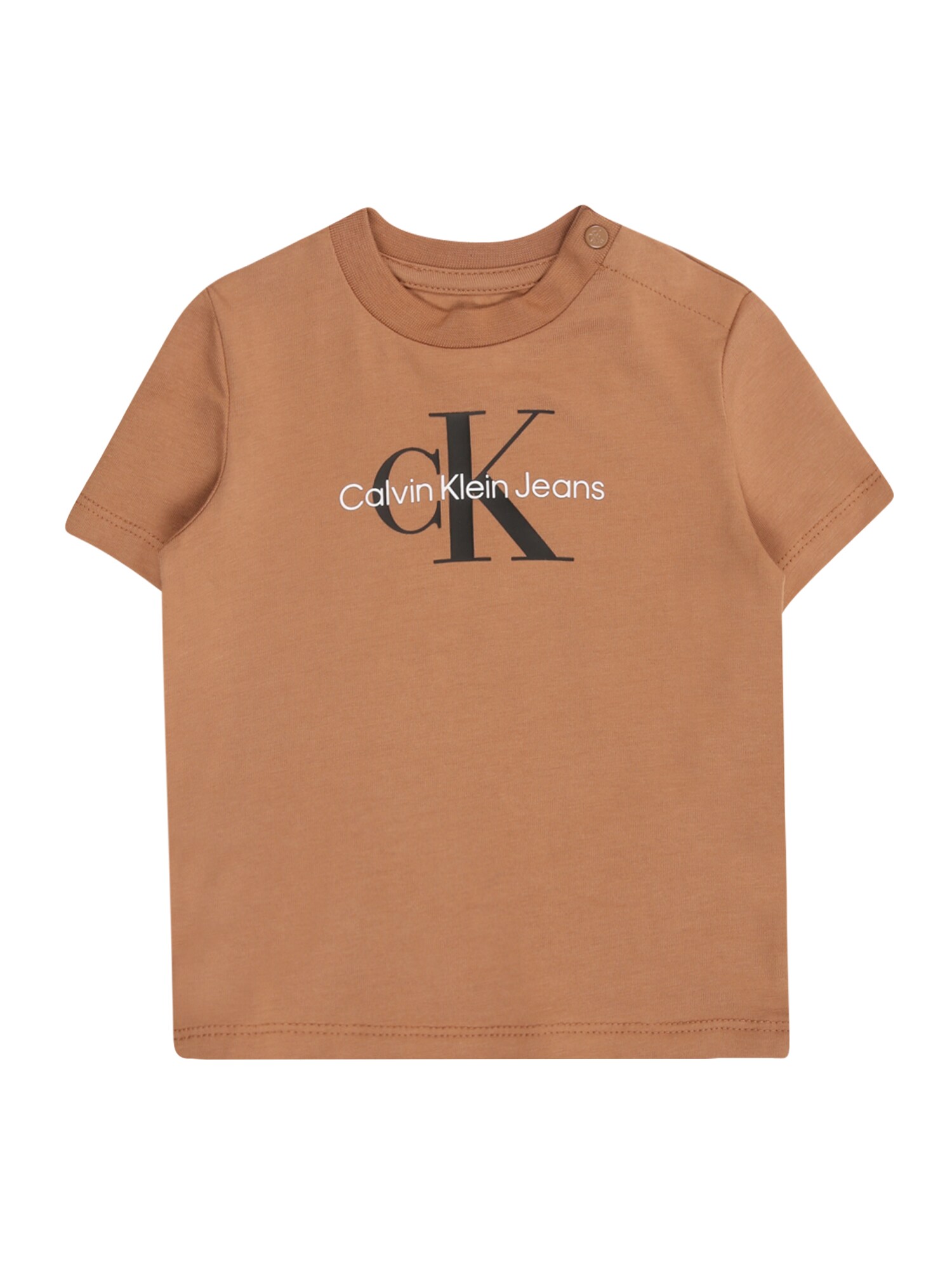 Calvin Klein Jeans Póló  világosbarna / fekete / fehér akciós termékkép 1