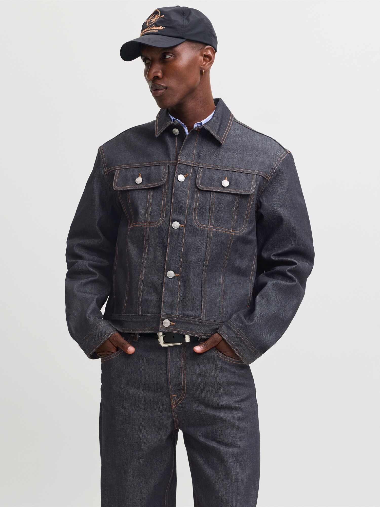 JACK & JONES Geacă de primăvară-toamnă albastru denim