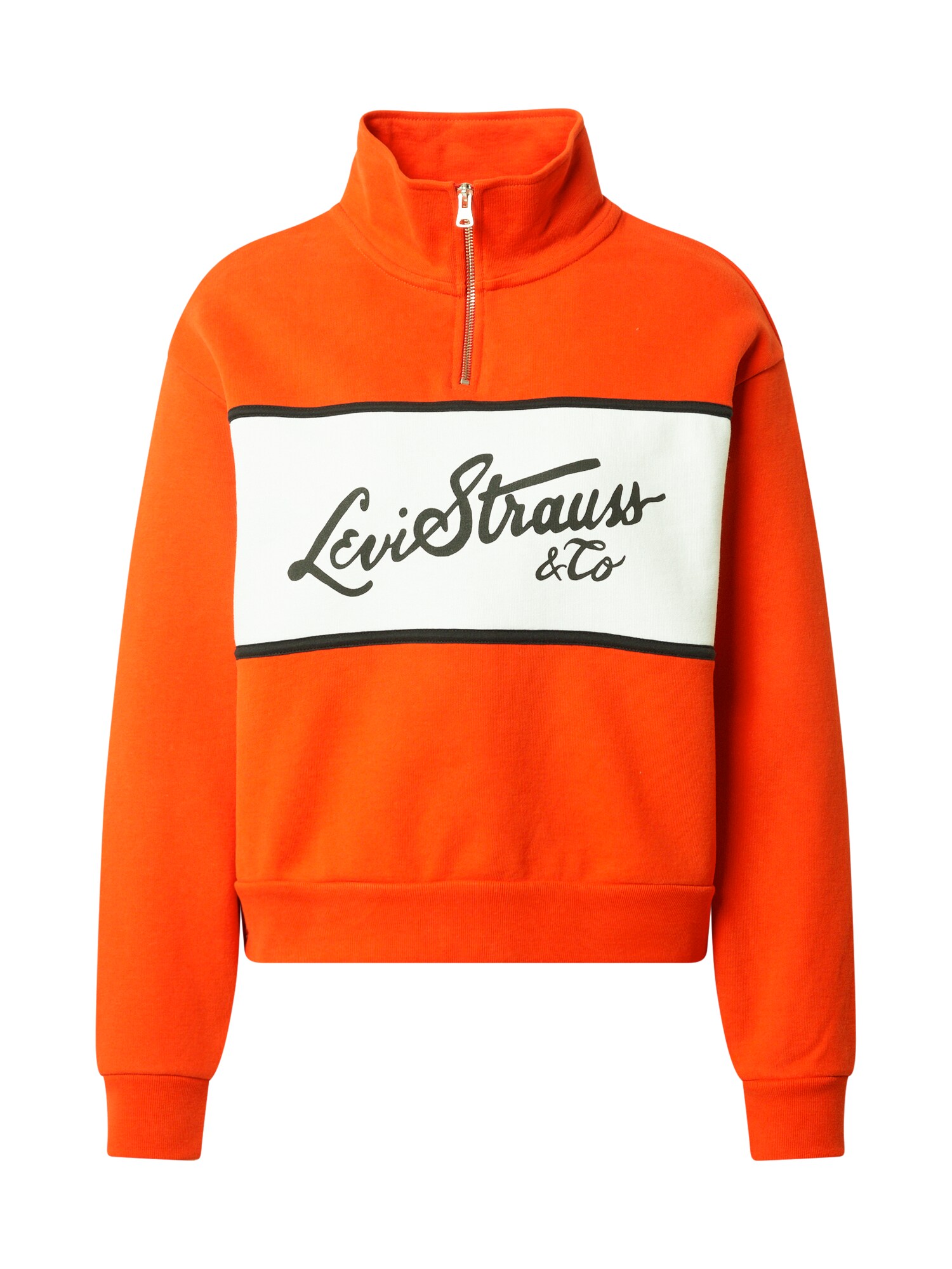 LEVI'S ® Суичър 'CB Logo Sweatshirt'  тъмнооранжево / черно / бяло