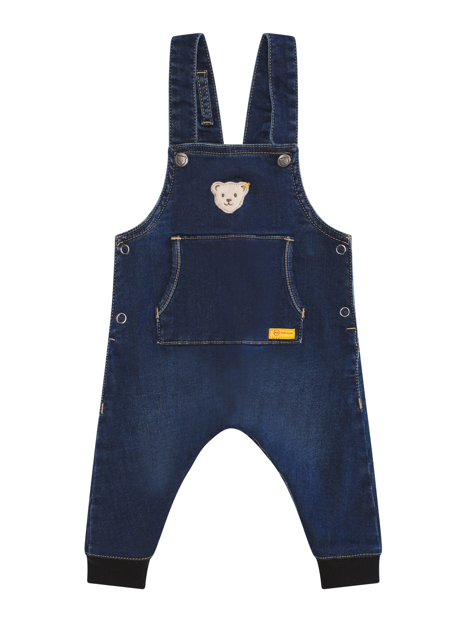 Steiff Collection Salopetă  ecru / indigo / maro cappuccino