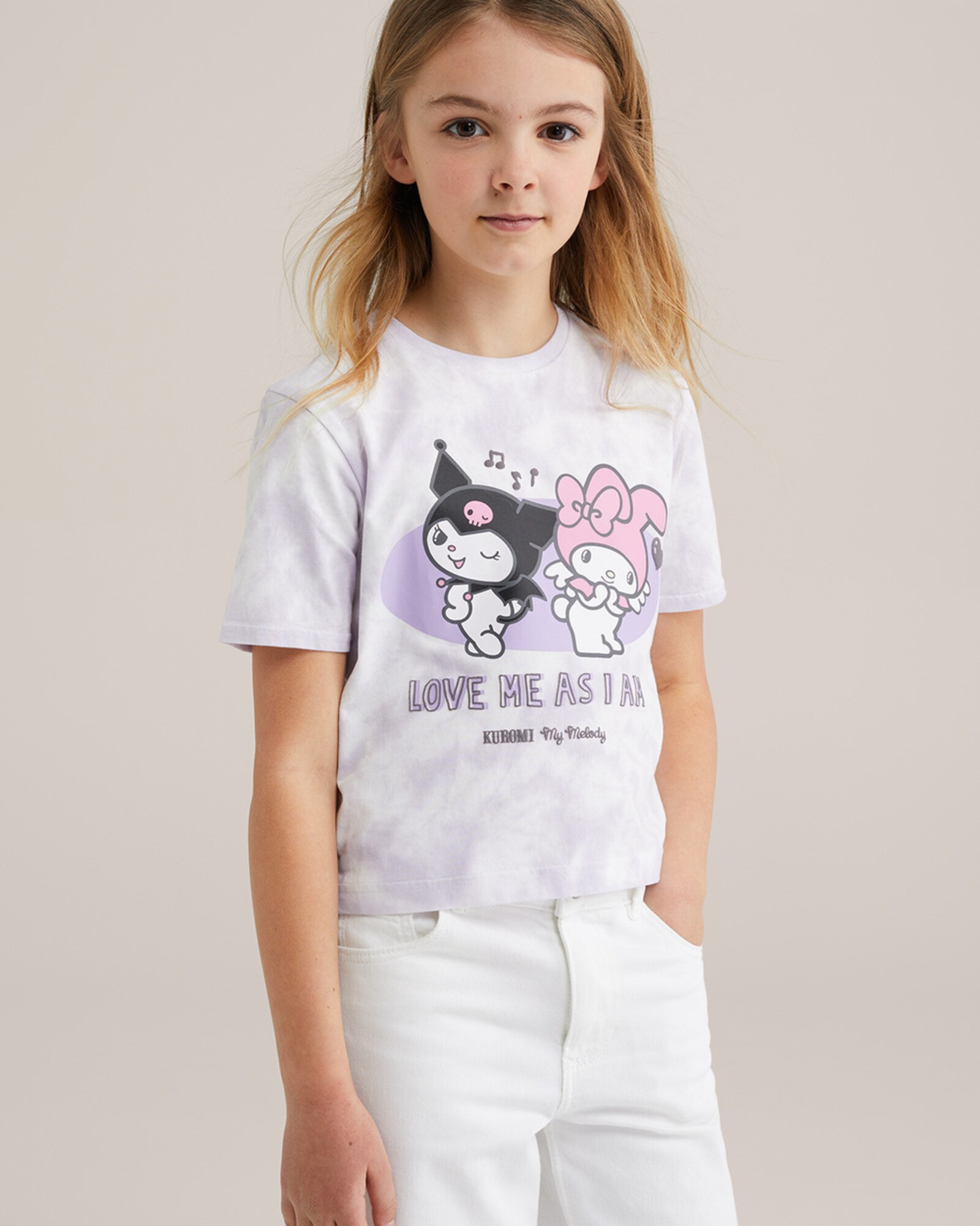 WE Fashion Póló  lila / levendula / rózsaszín / fekete termék 2. képe